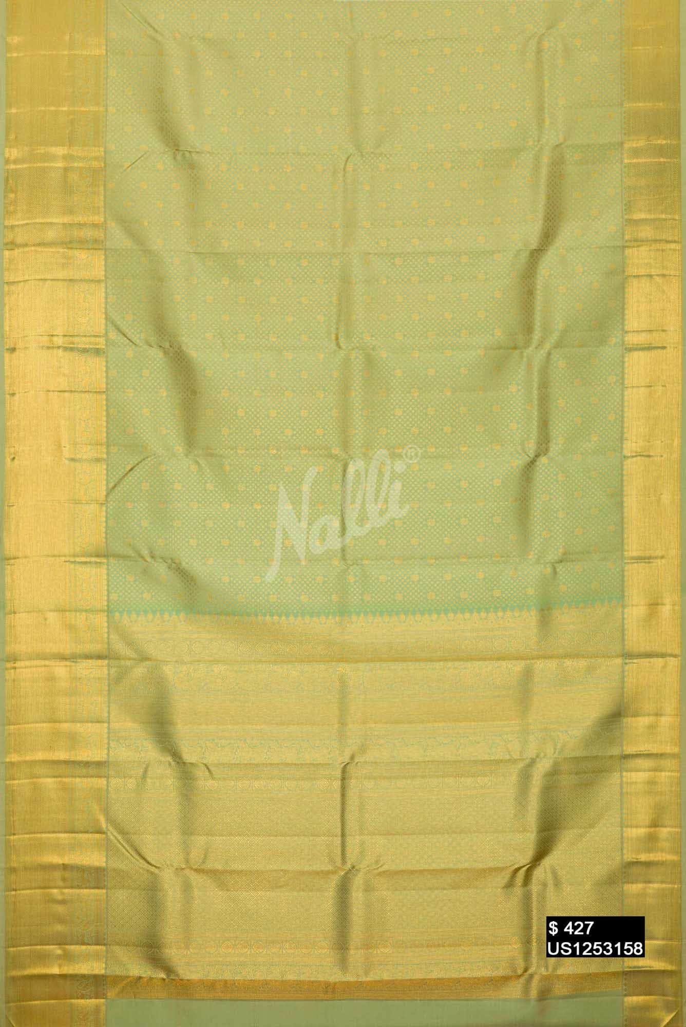 Pista Green Kanchipuram Silk Saree