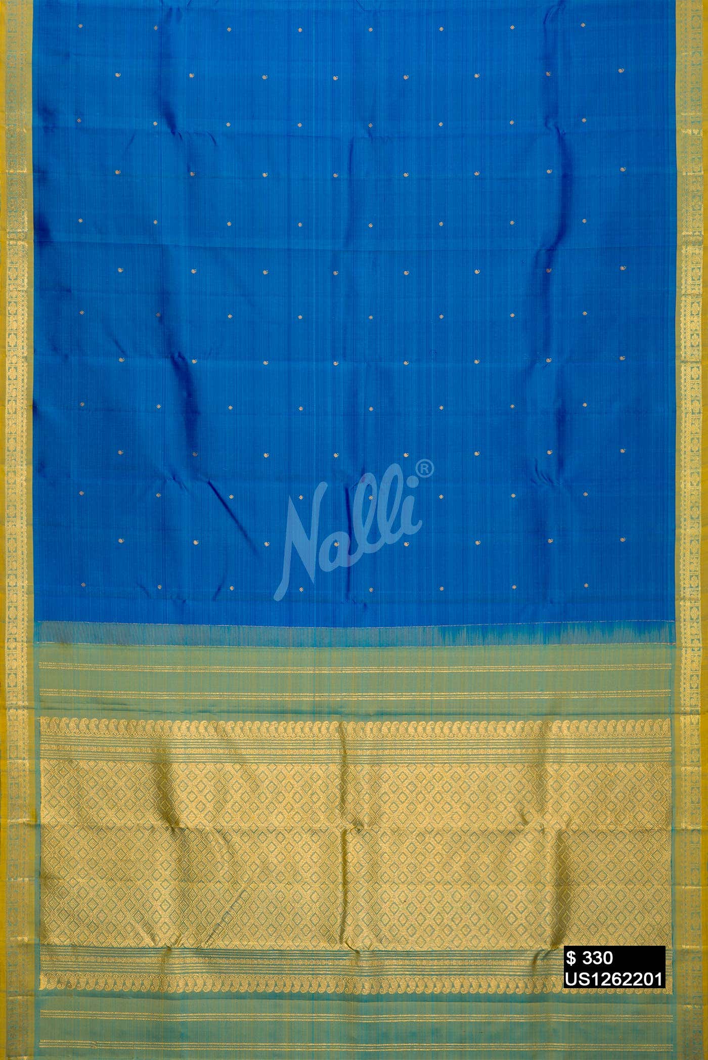 Blue Kanchipuram Silk Saree