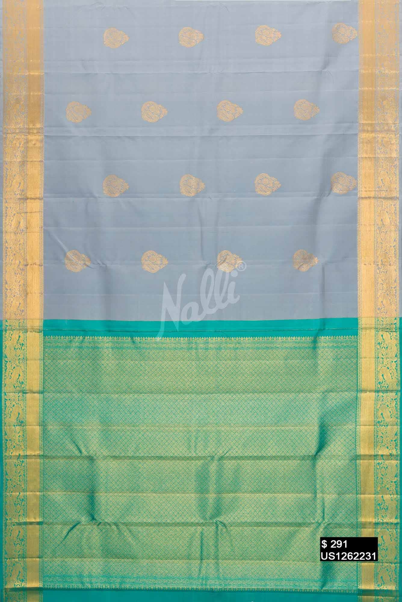 Grey Kanchipuram Silk Saree