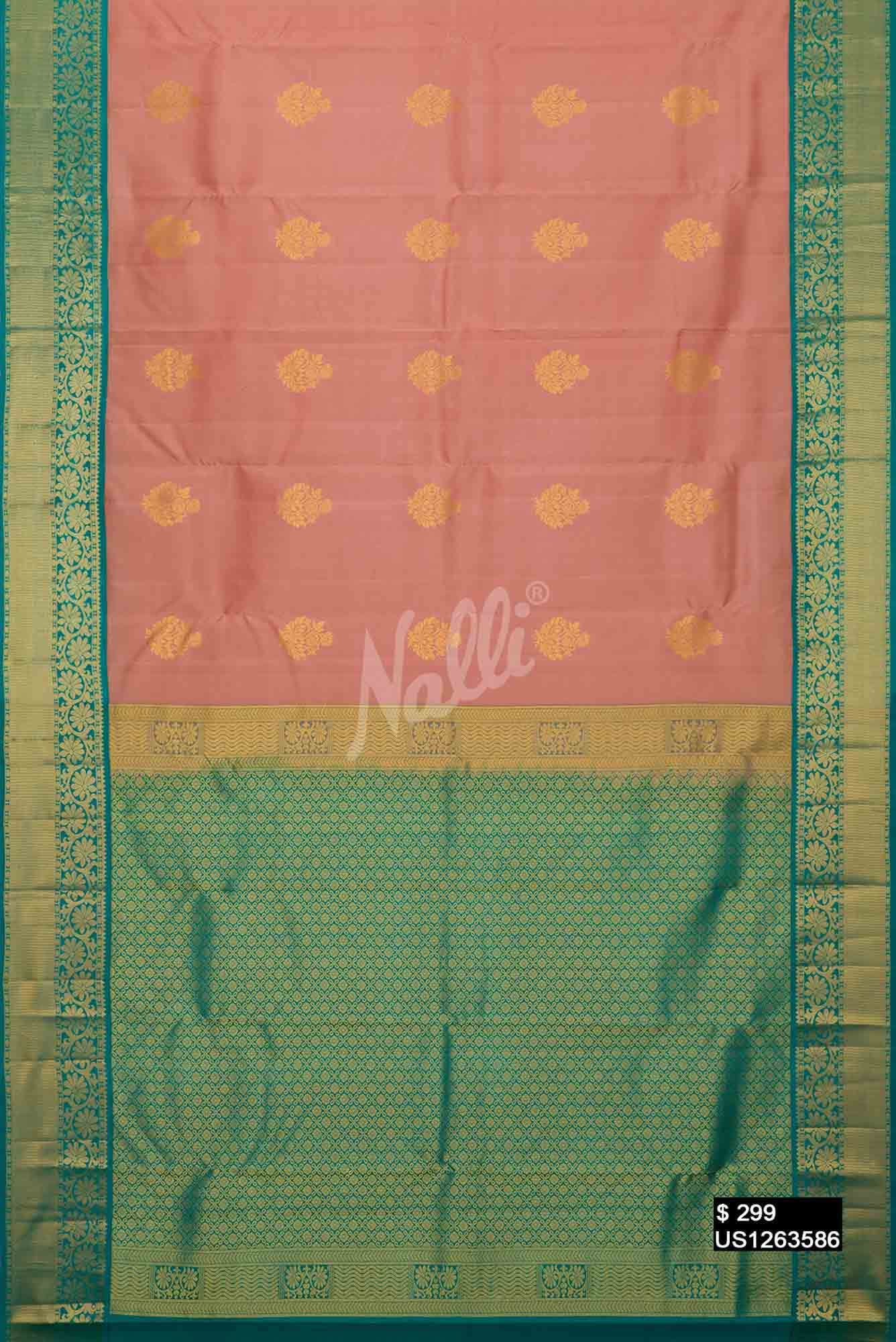 Rose Pink Kanchipuram Silk Saree