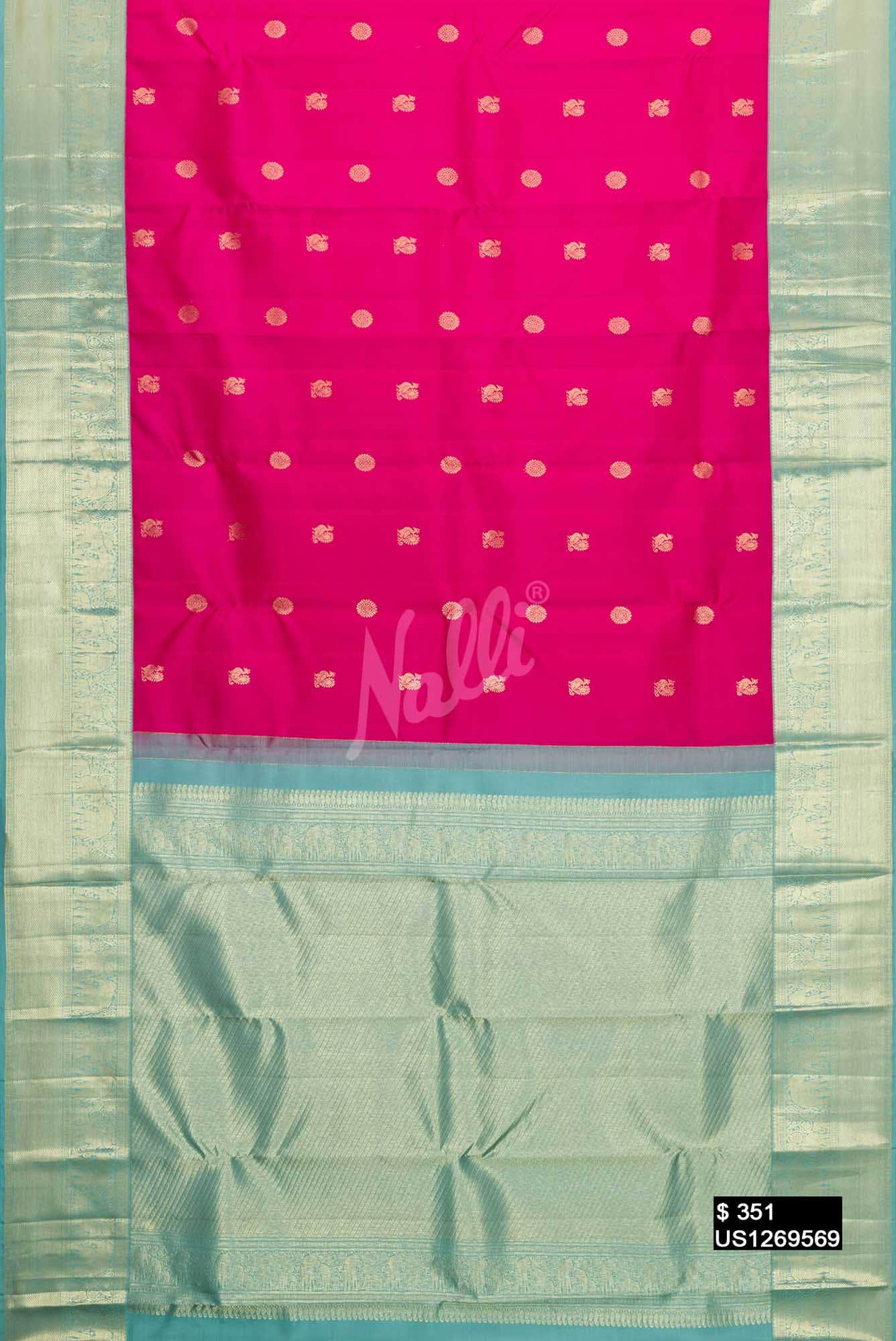 Pink Kanchipuram Silk Saree