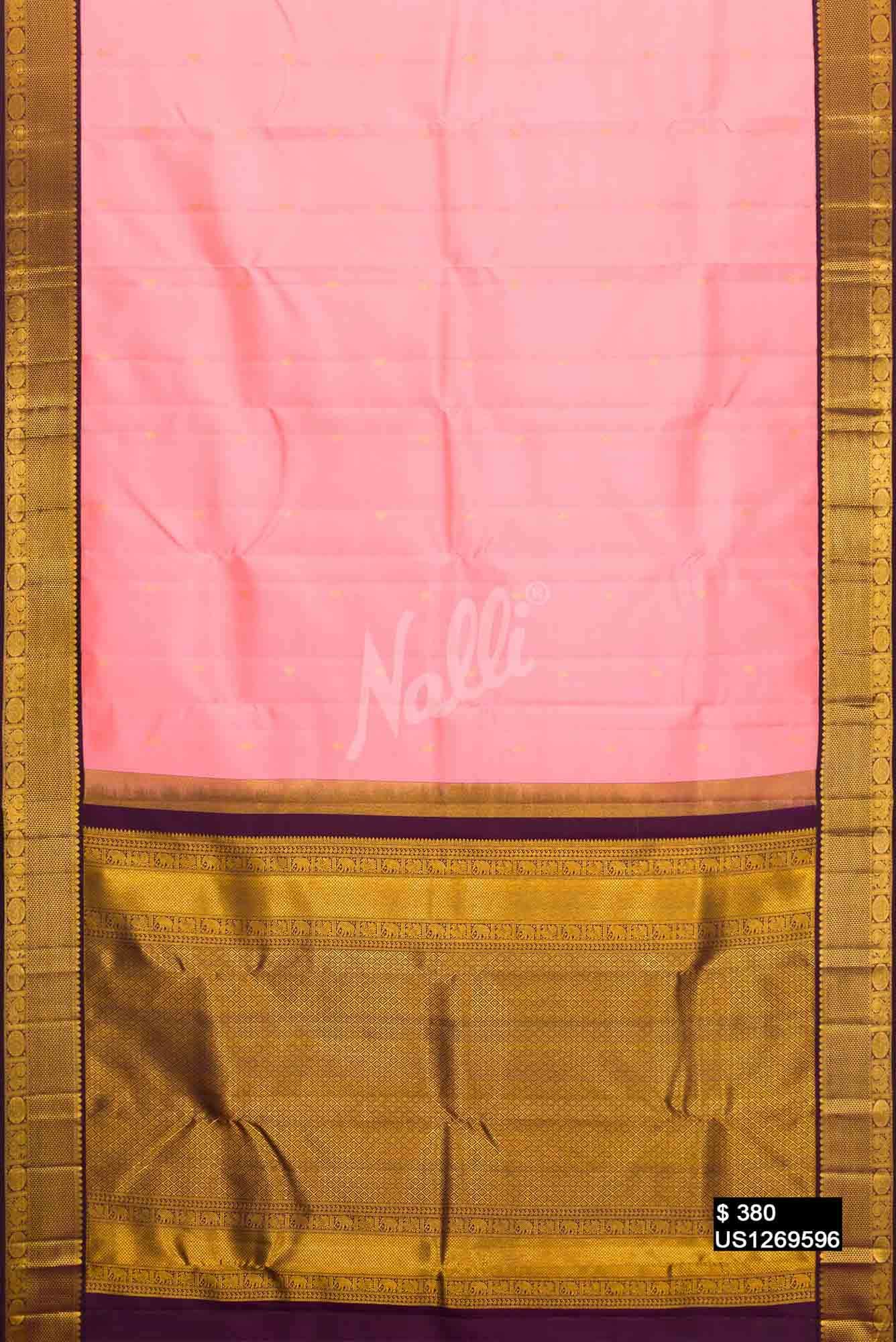 Pink Kanchipuram Silk Saree