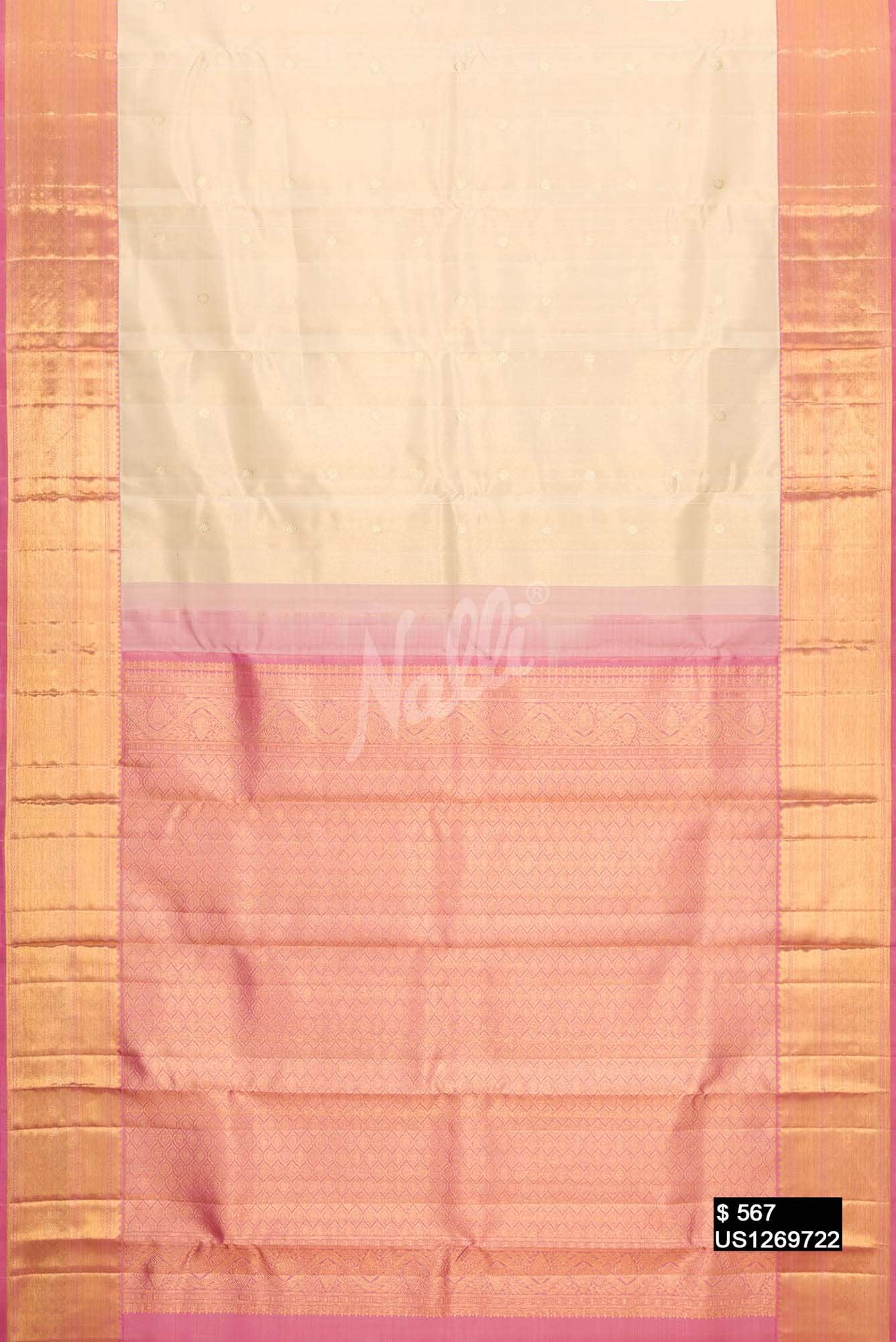 Sandal Kanchipuram Silk Saree
