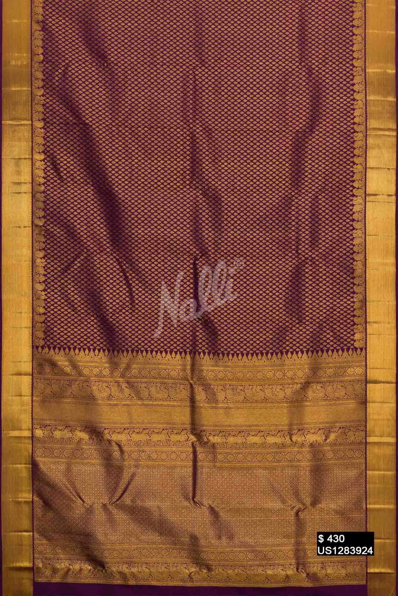 Violet Kanchipuram Silk Saree