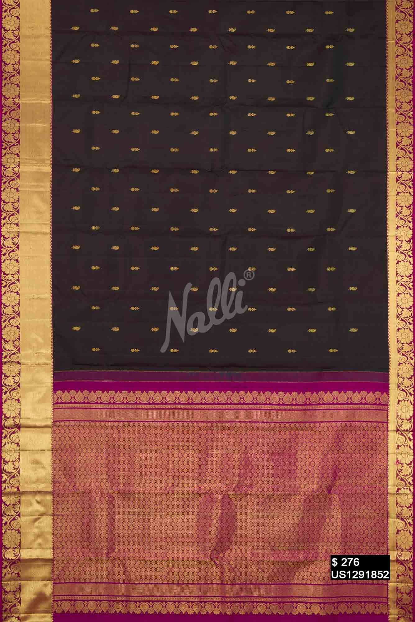 Black Kanchipuram Silk Saree