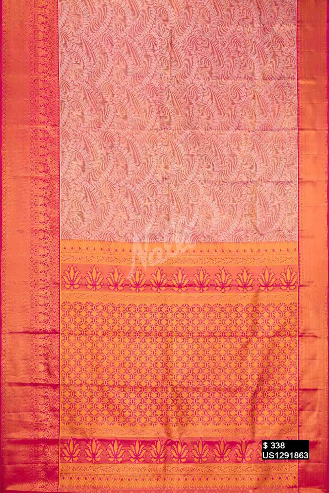 Pink Kanchipuram Tissue Silk Saree