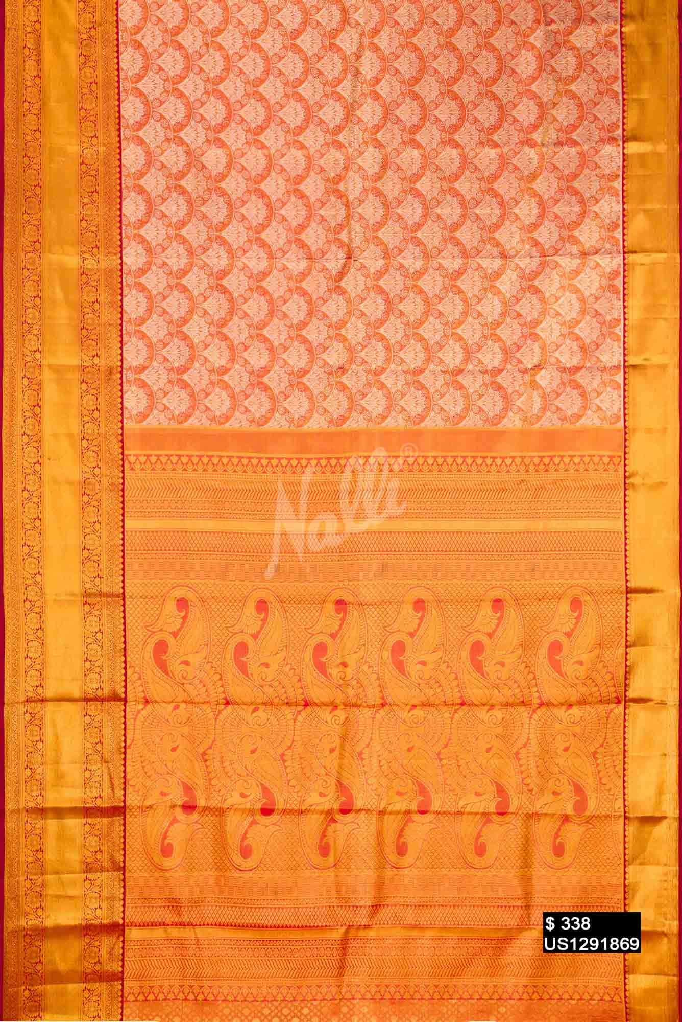 Red Kanchipuram Tissue Silk Saree
