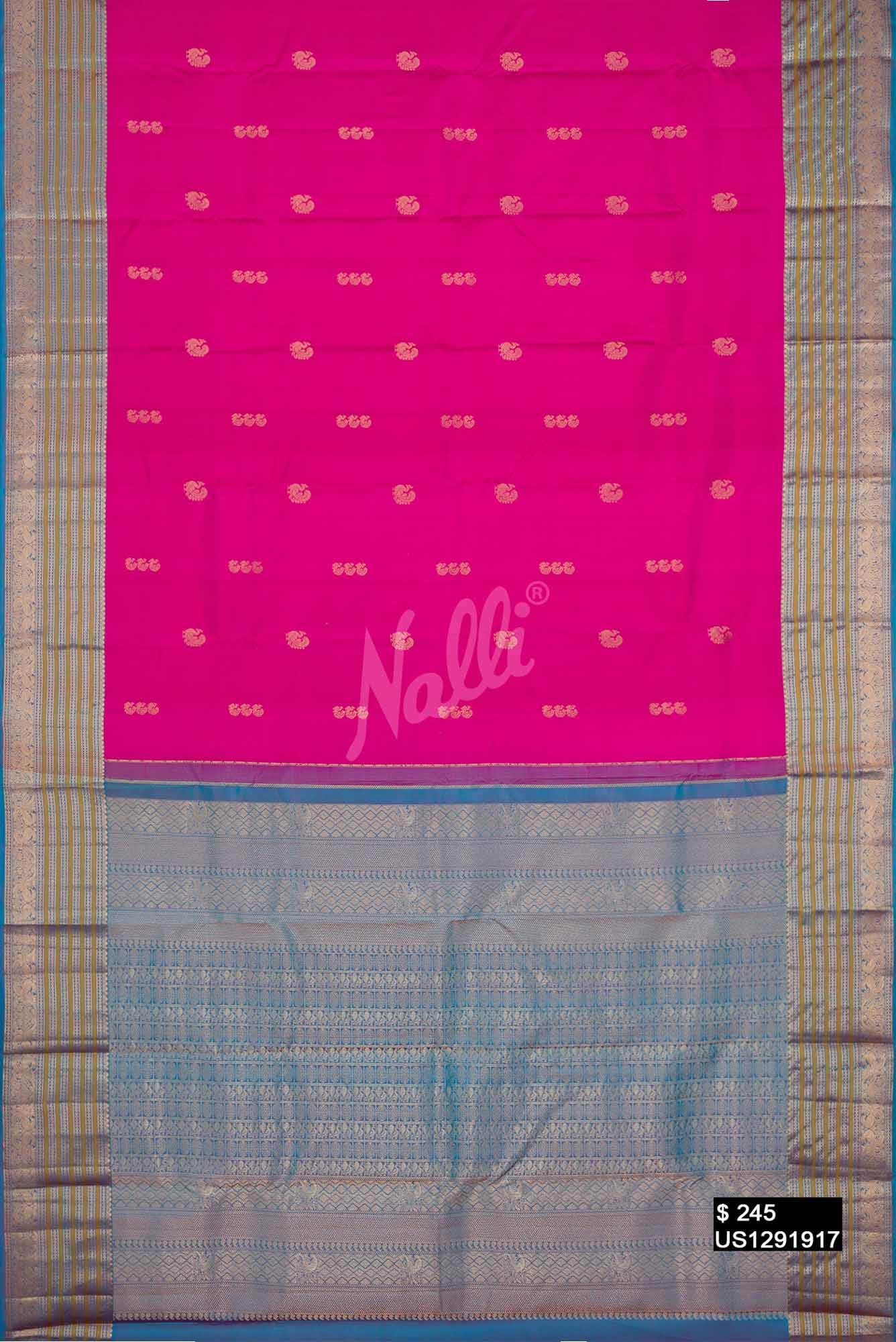 Pink Kanchipuram Silk Saree
