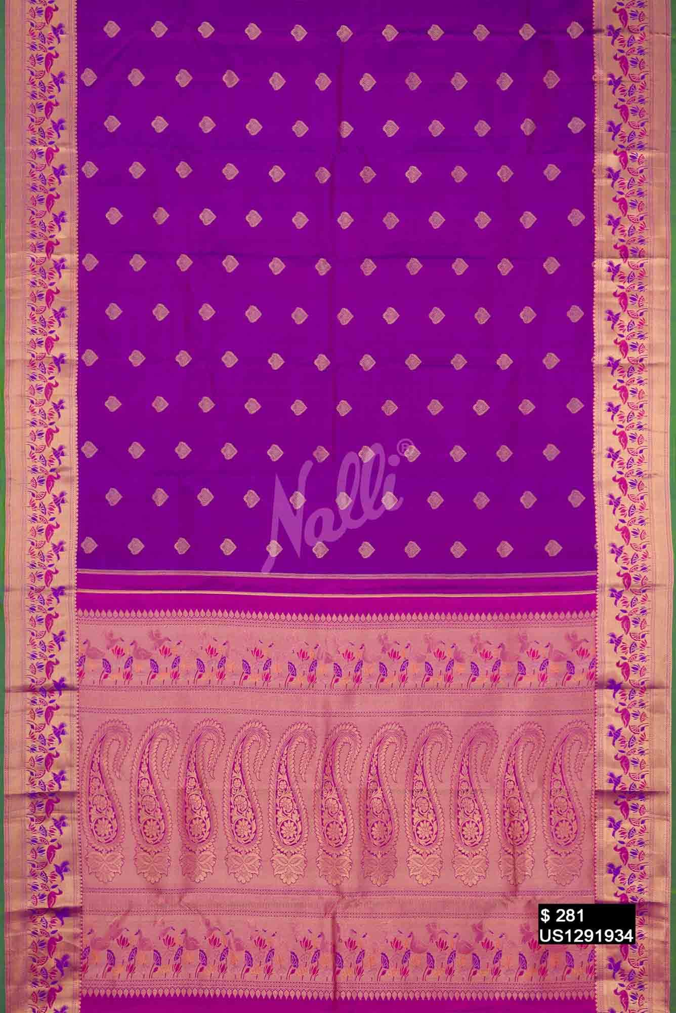 Violet Kanchipuram Silk Saree
