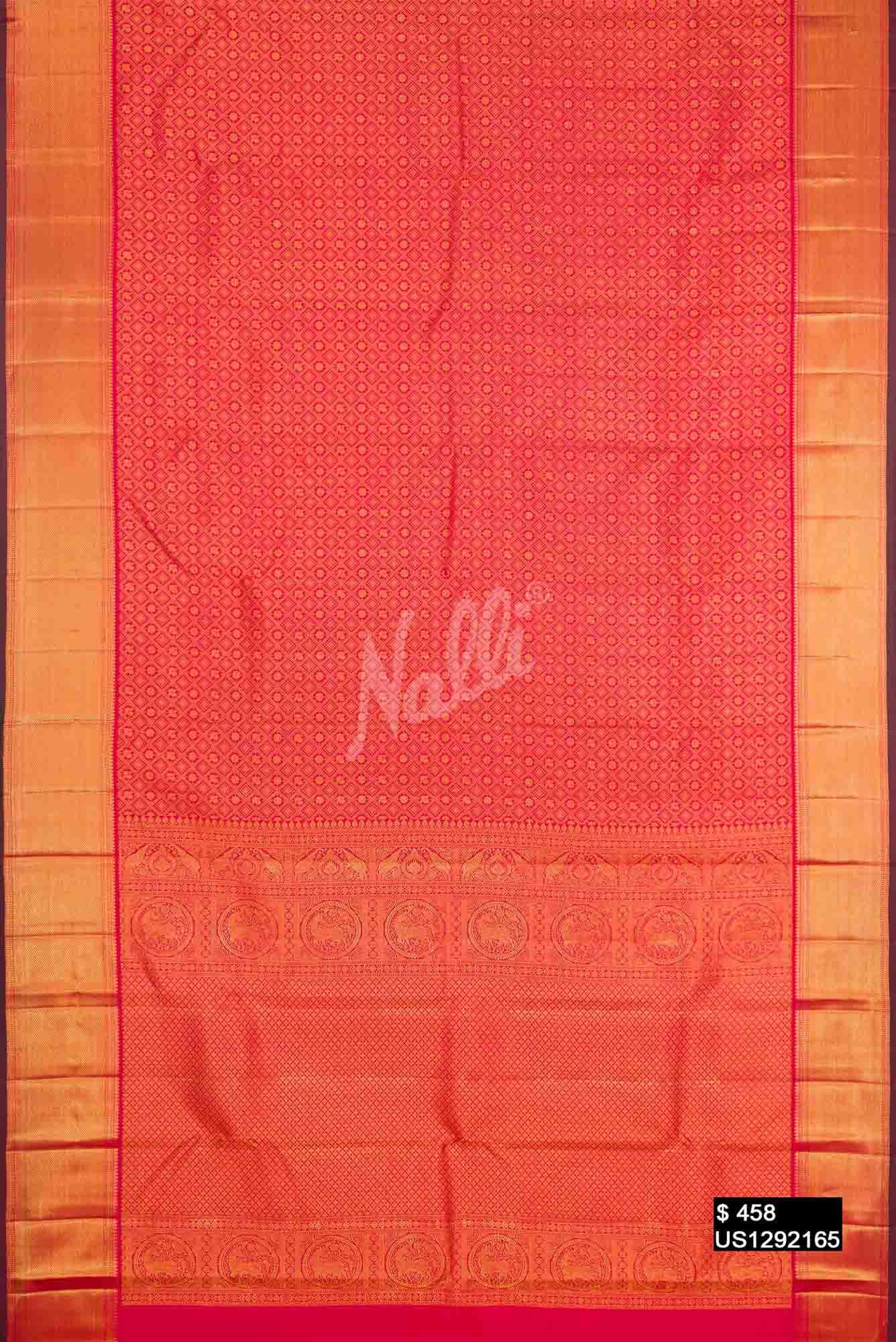 Imperial Pink Kanchipuram Silk Saree