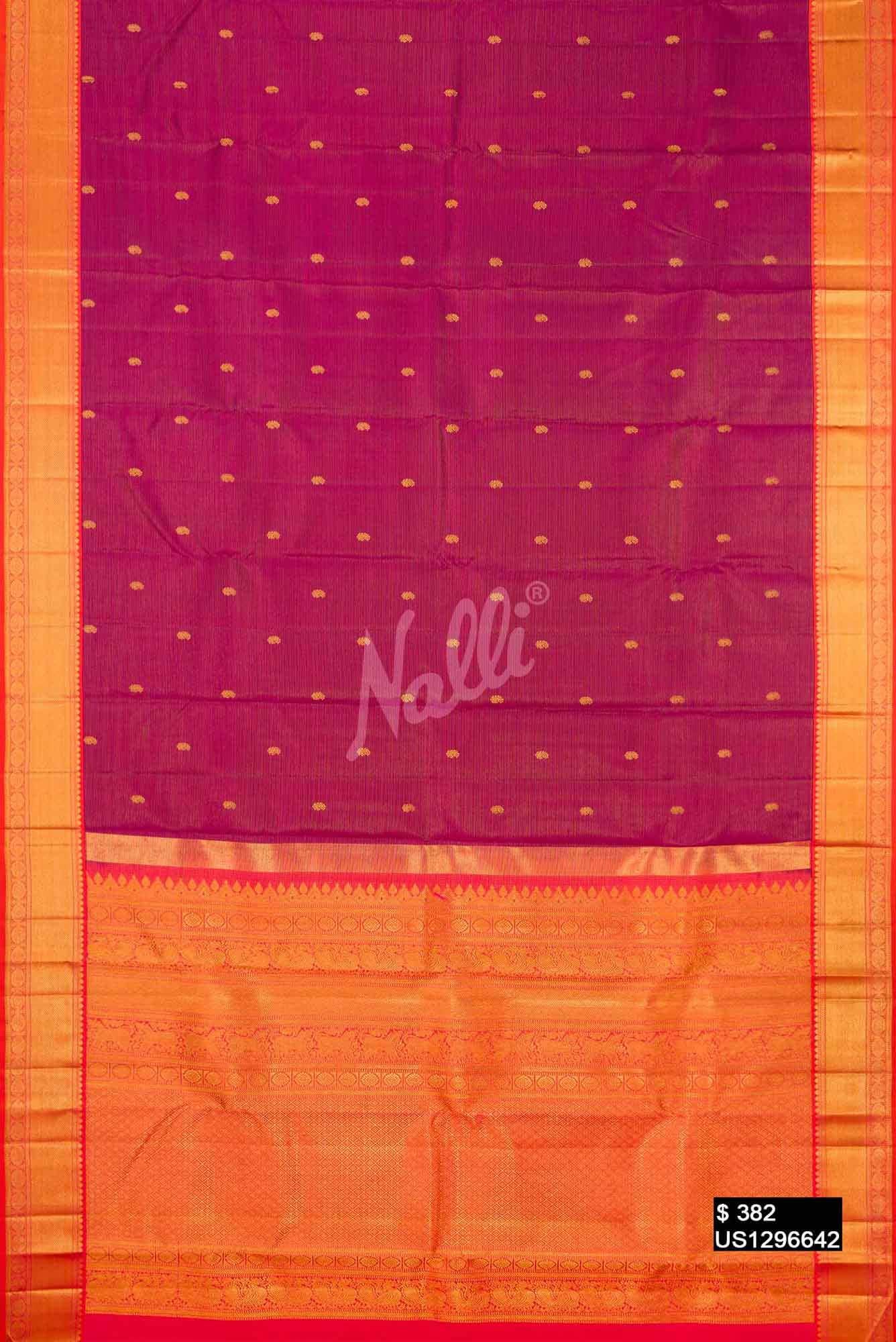 Magenta Kanchipuram Silk Saree
