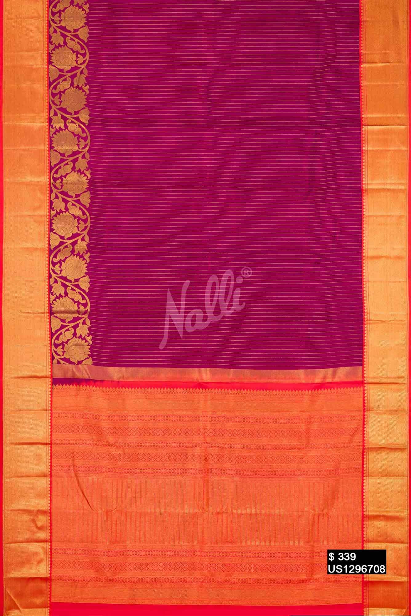 Magenta Kanchipuram Silk Saree