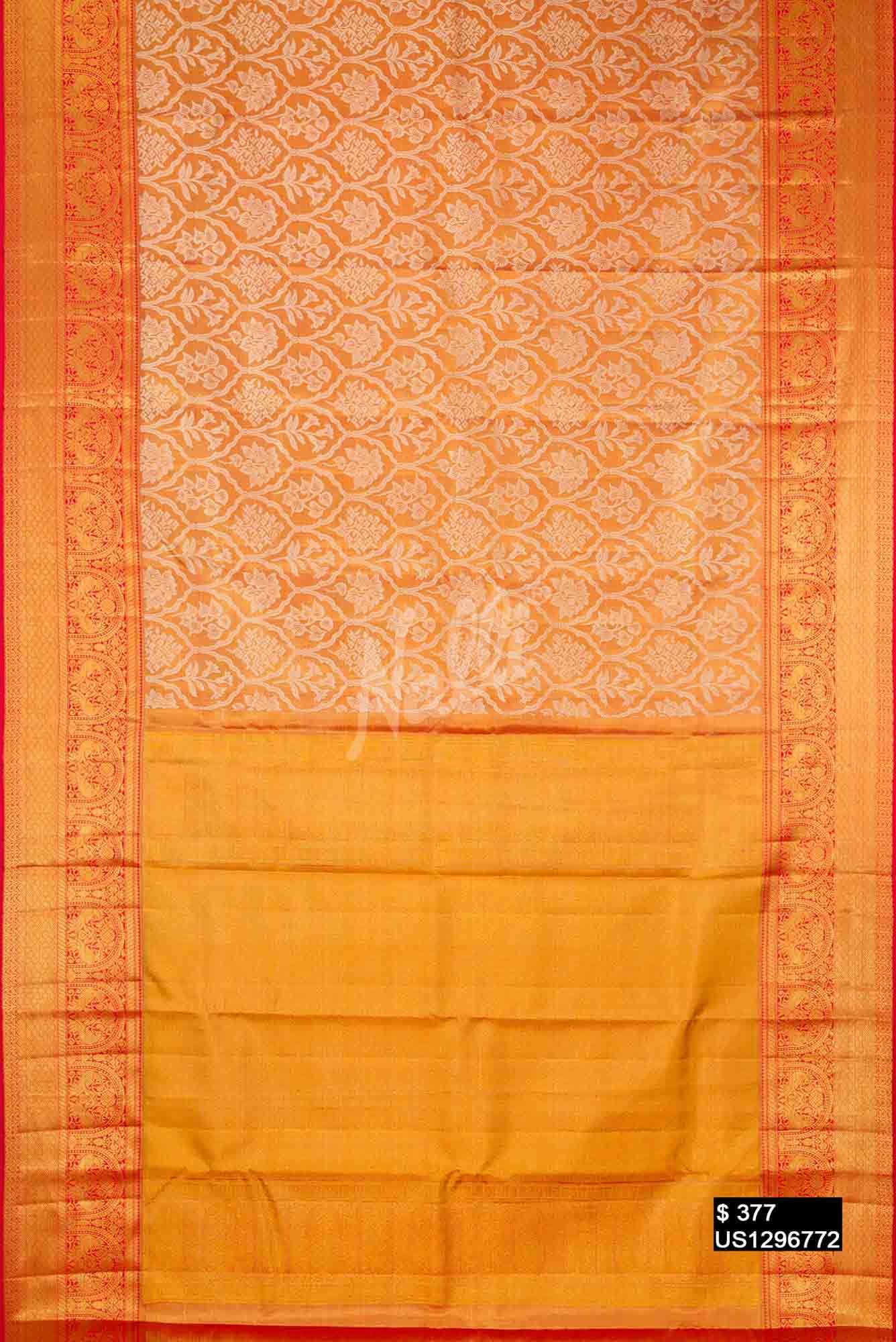 Red Kanchipuram Tissue Silk Saree