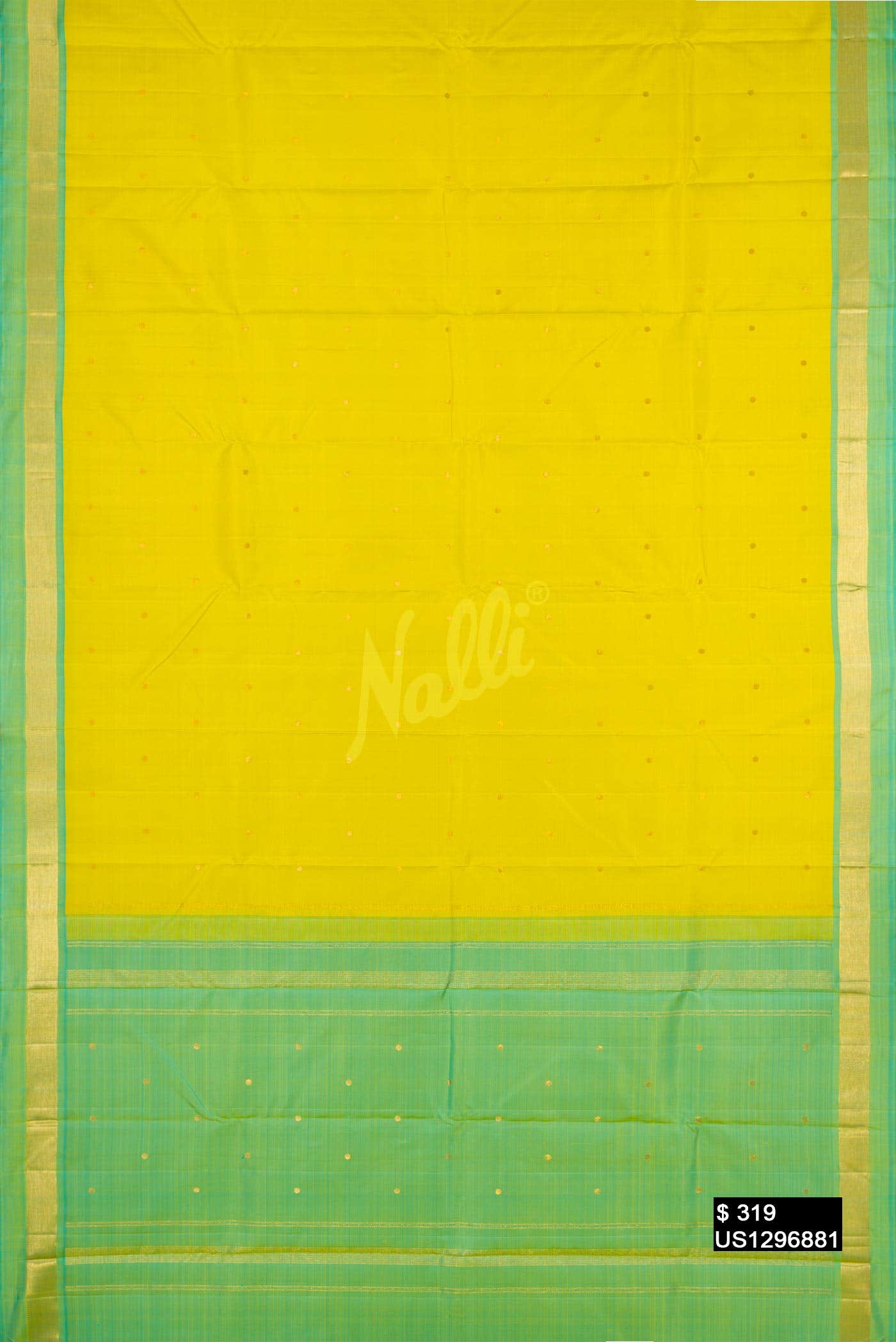 Lemon Yellow Kanchipuram Silk Saree