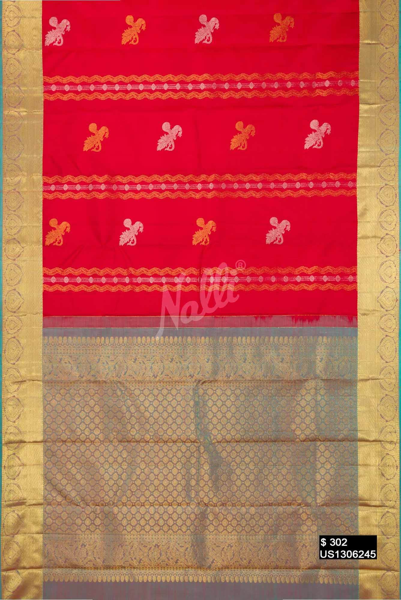 Red Kanchipuram Silk Saree