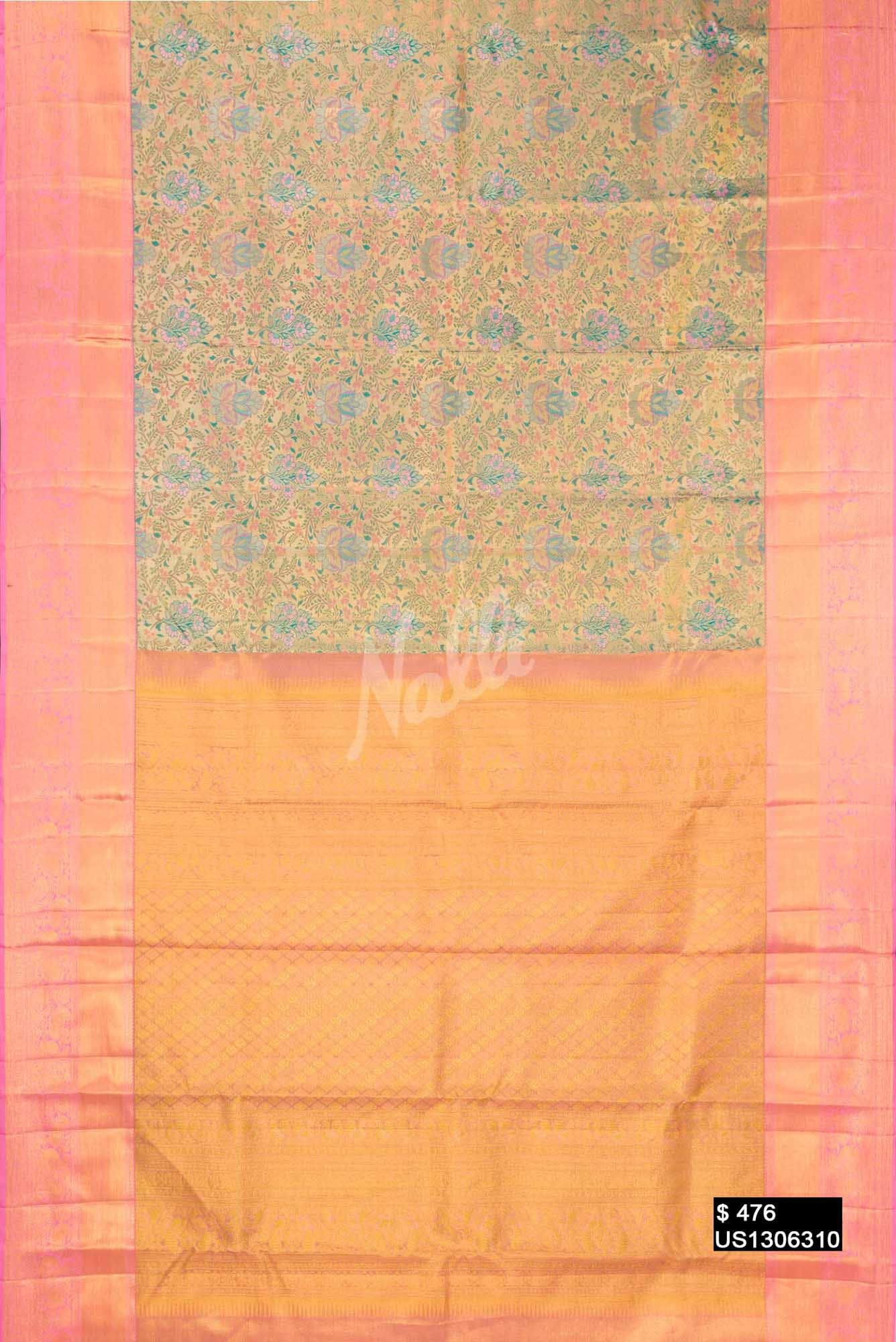 Green Kanchipuram Tissue Silk Saree