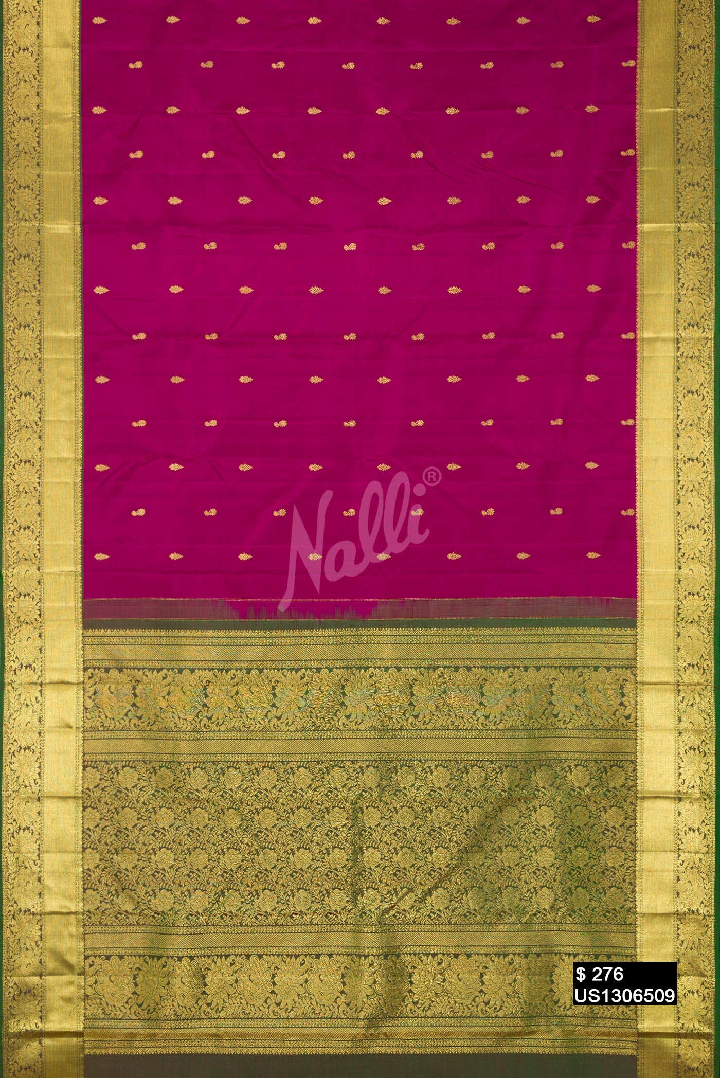 Magenta Kanchipuram Silk Saree