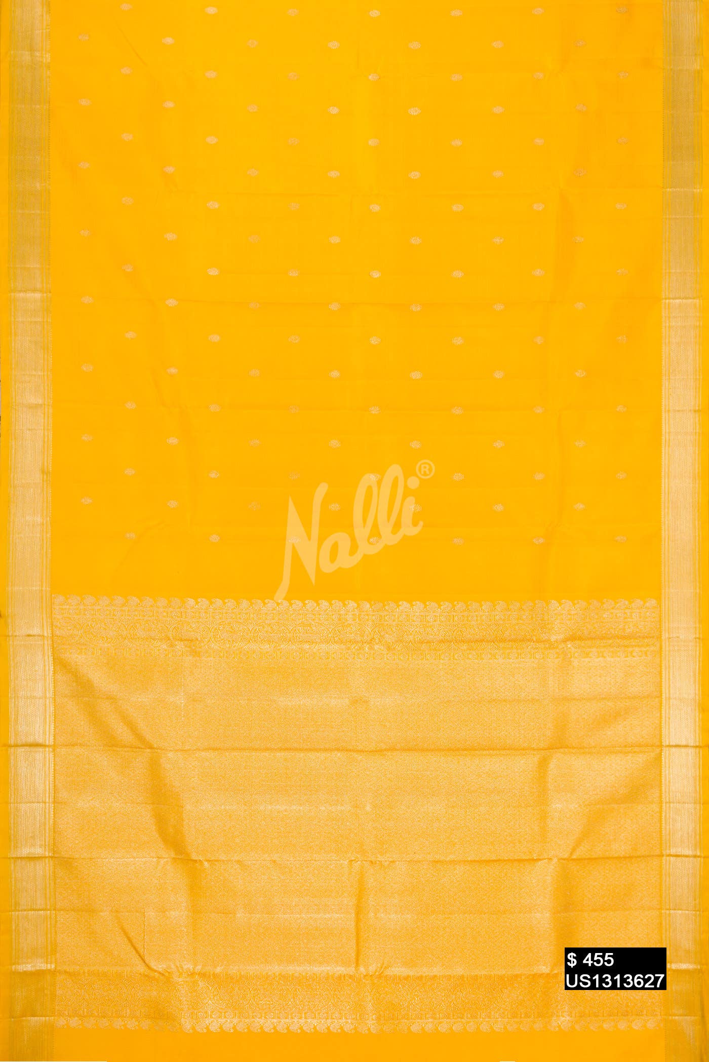Yellow Kanchipuram Silk Saree