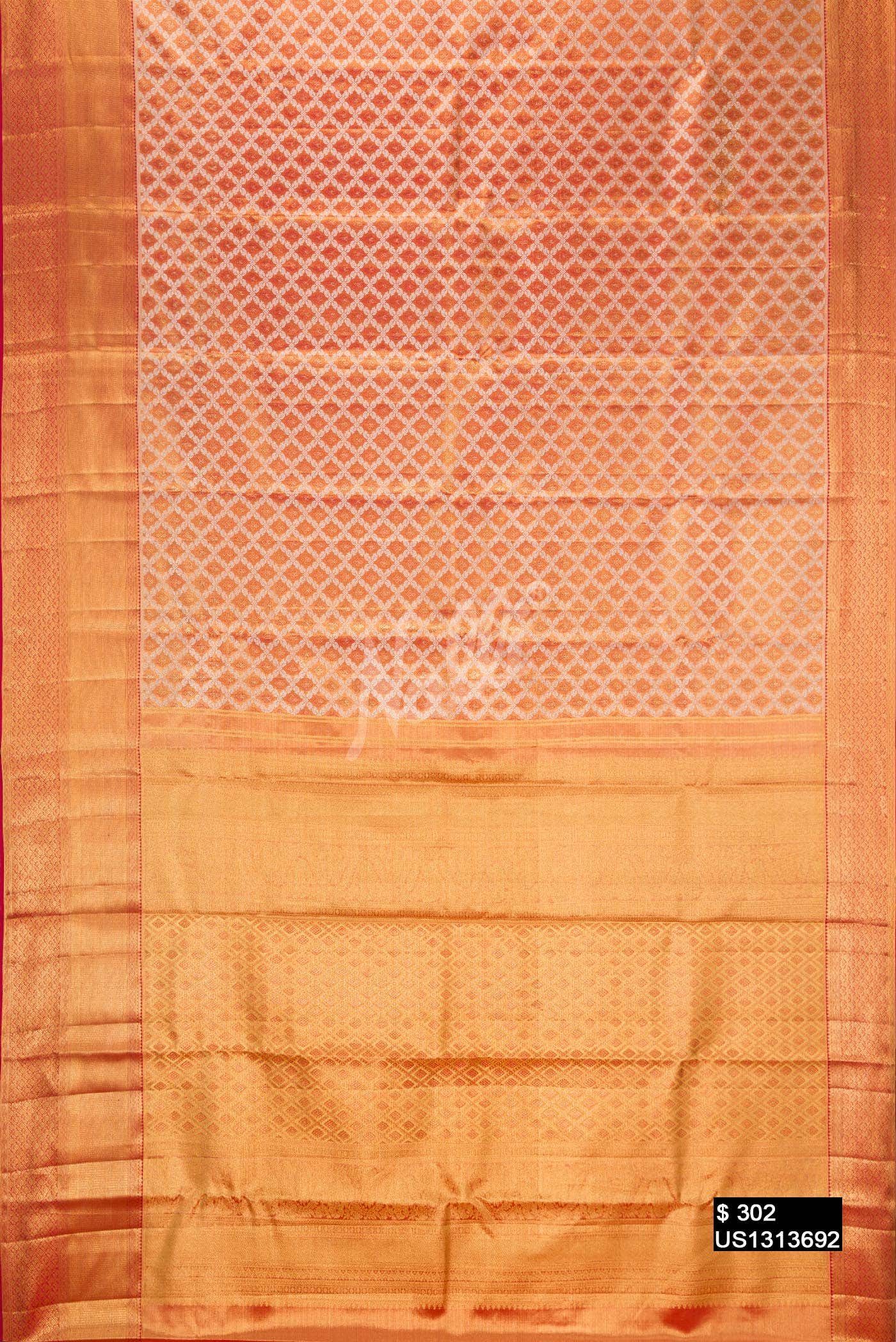 Maroon Kanchipuram Tissue Silk Saree