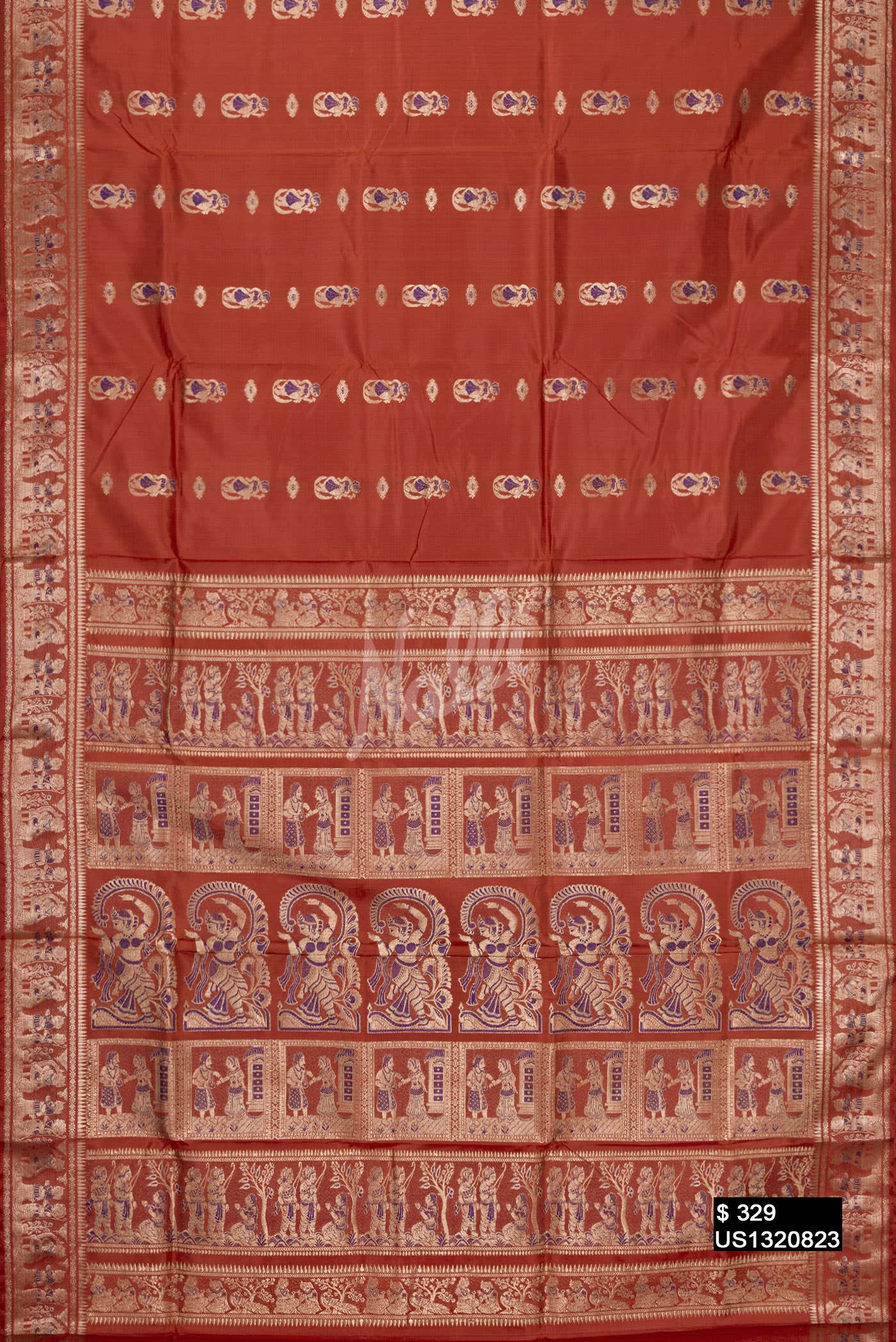 Bronze Baluchari Silk Saree