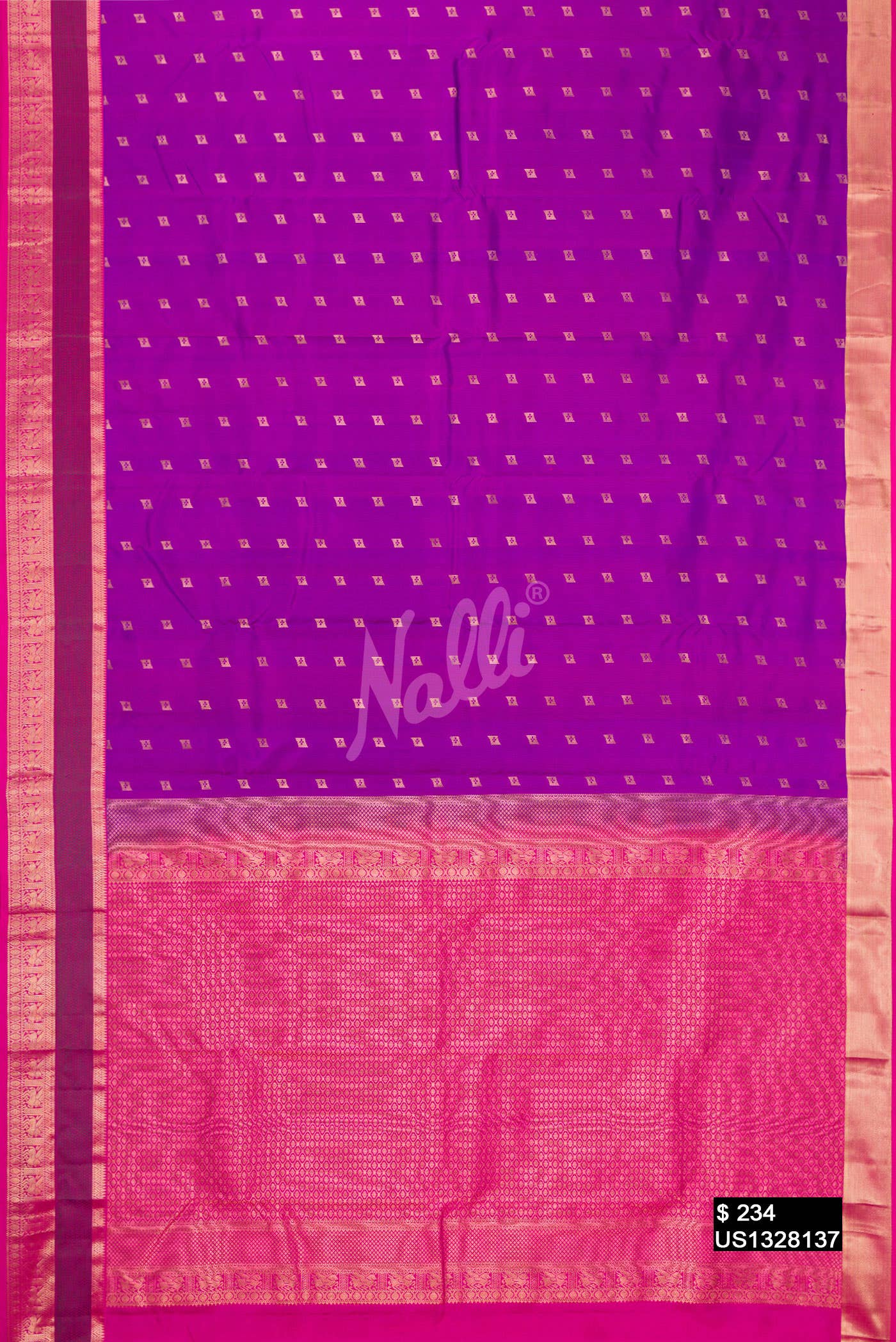Purple Kanchipuram Silk Saree