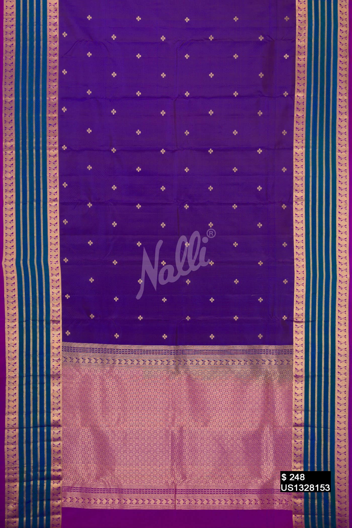Violet Kanchipuram Silk Saree