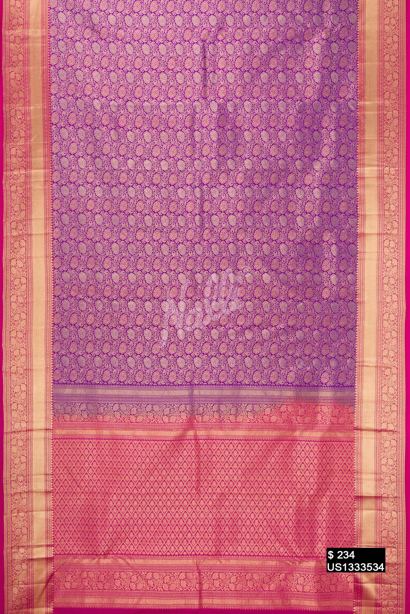 Purple Kanchipuram Silk Saree