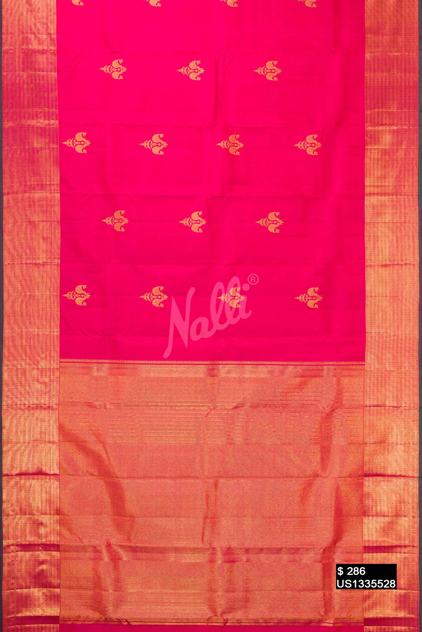 Pink Kanchipuram Silk Saree