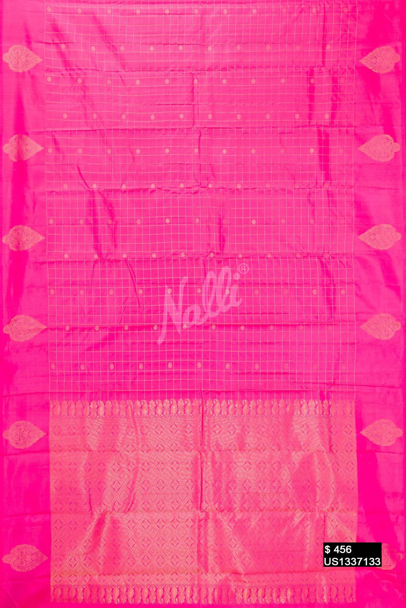 Pink Kanchipuram Silk Saree