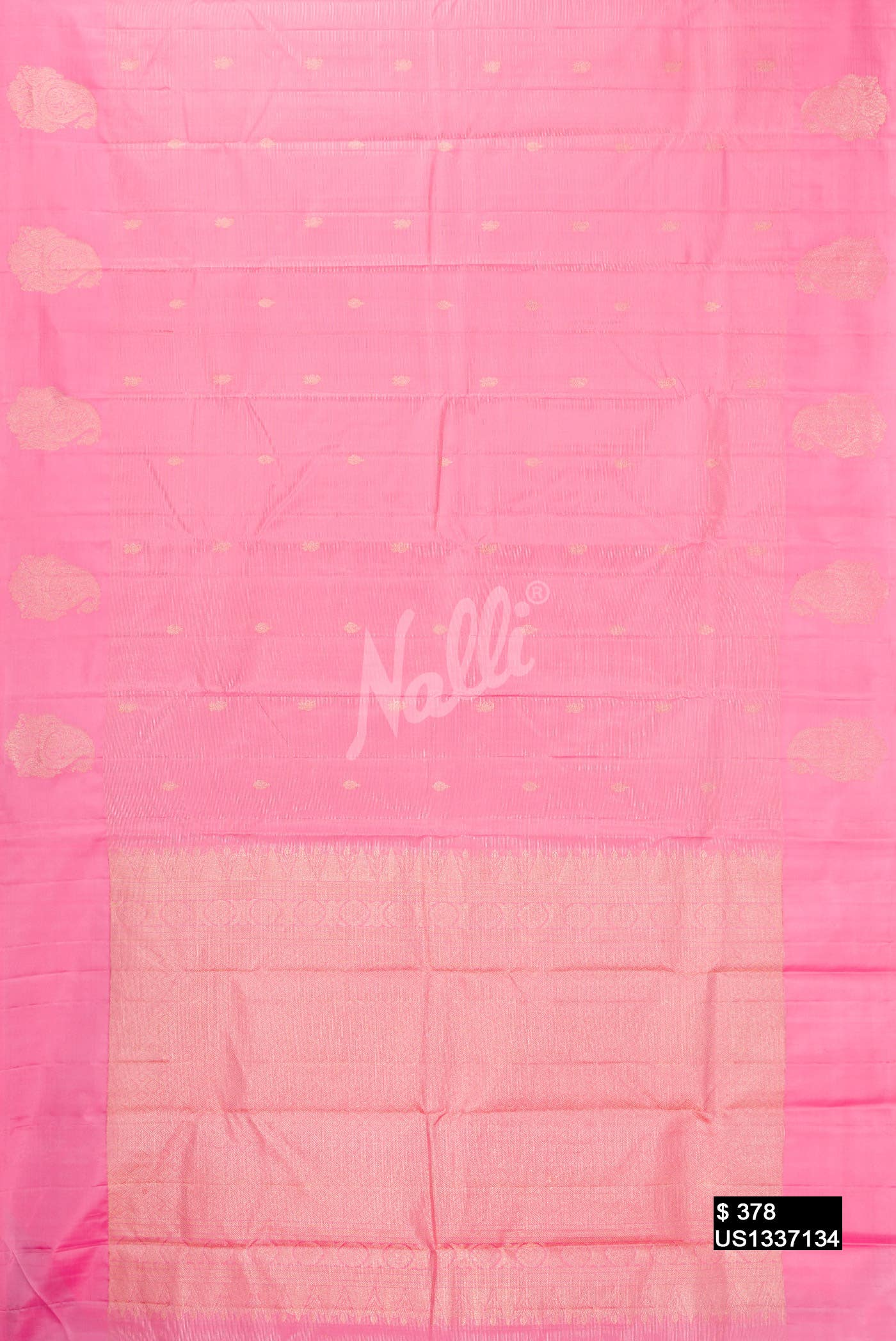 Pink Kanchipuram Silk Saree