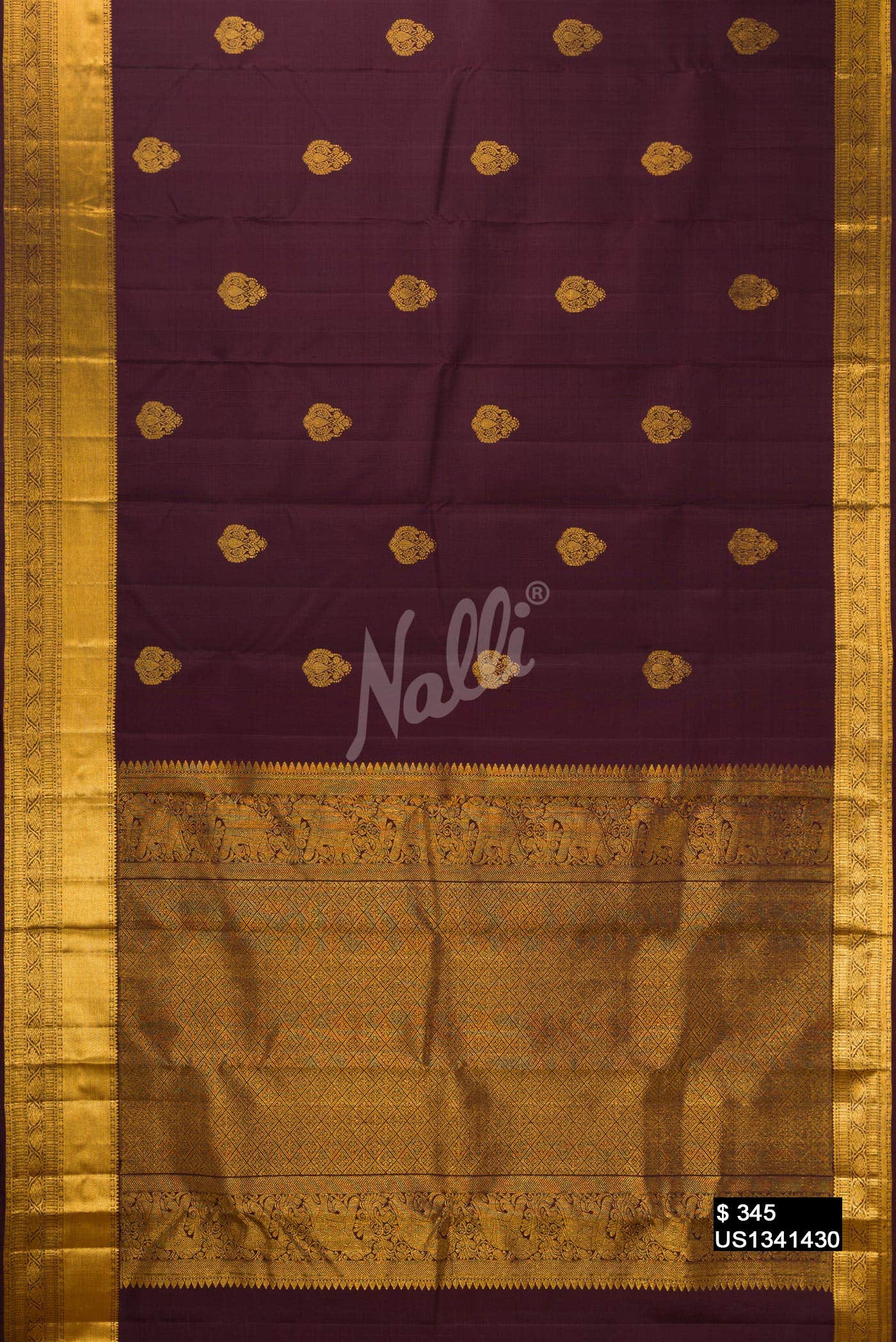 Coffee Brown Kanchipuram Silk Saree