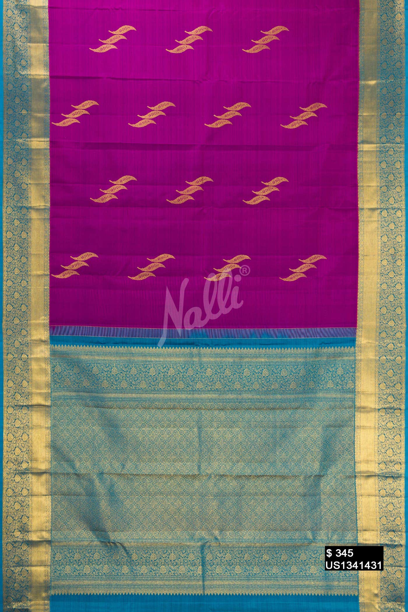 Purple Kanchipuram Silk Saree
