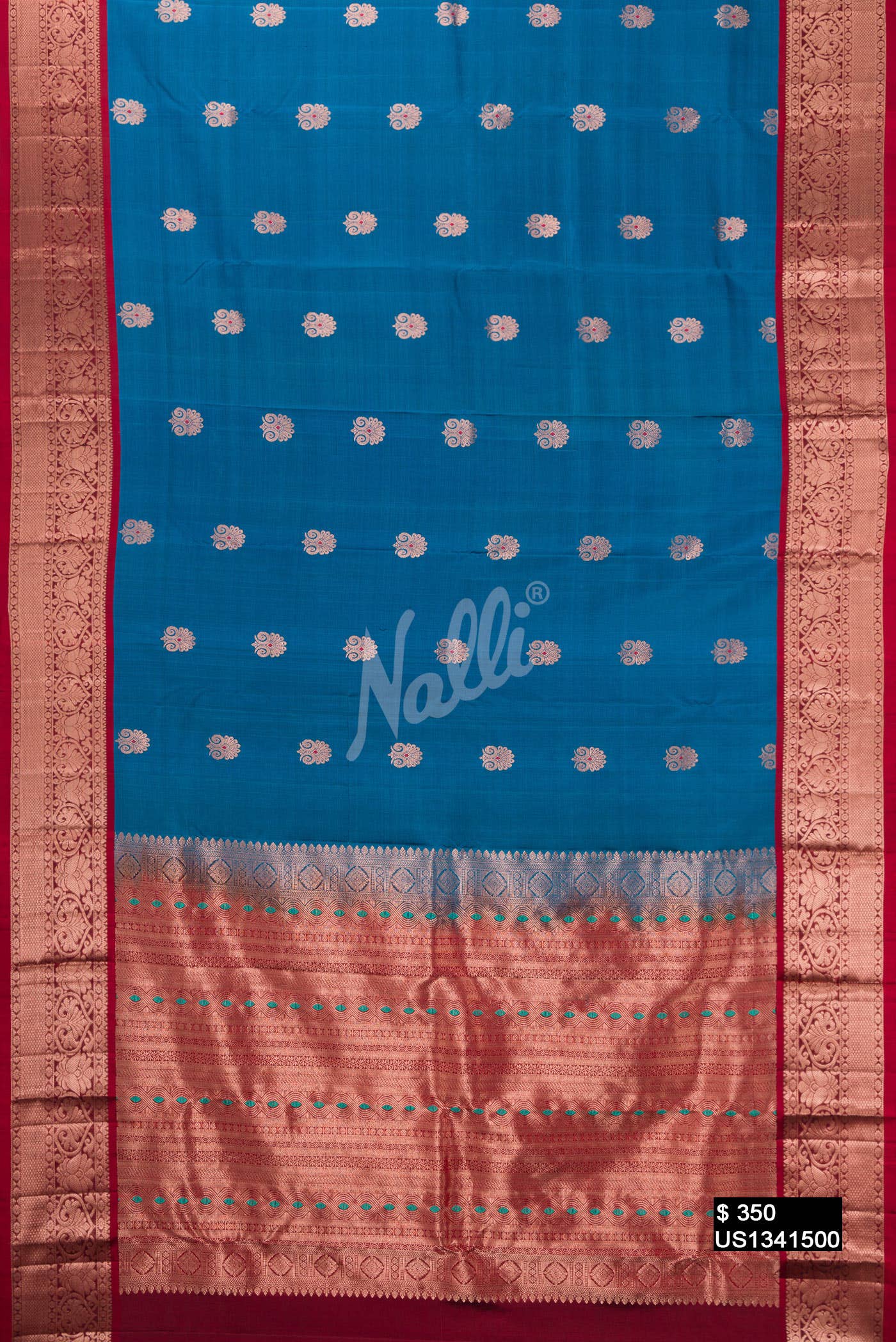 Maya Blue Kanchipuram Silk Saree
