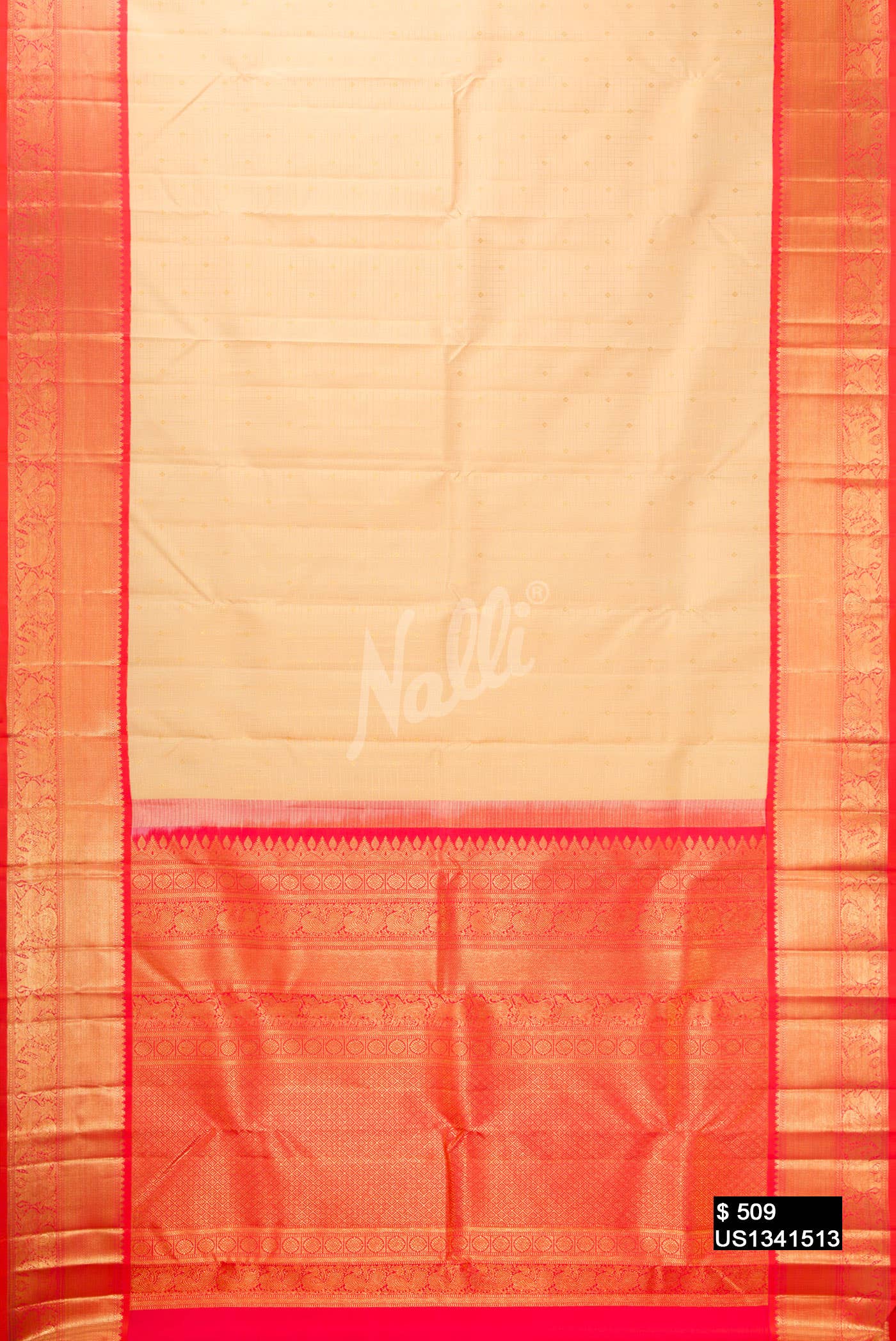 Sandal Kanchipuram Silk Saree