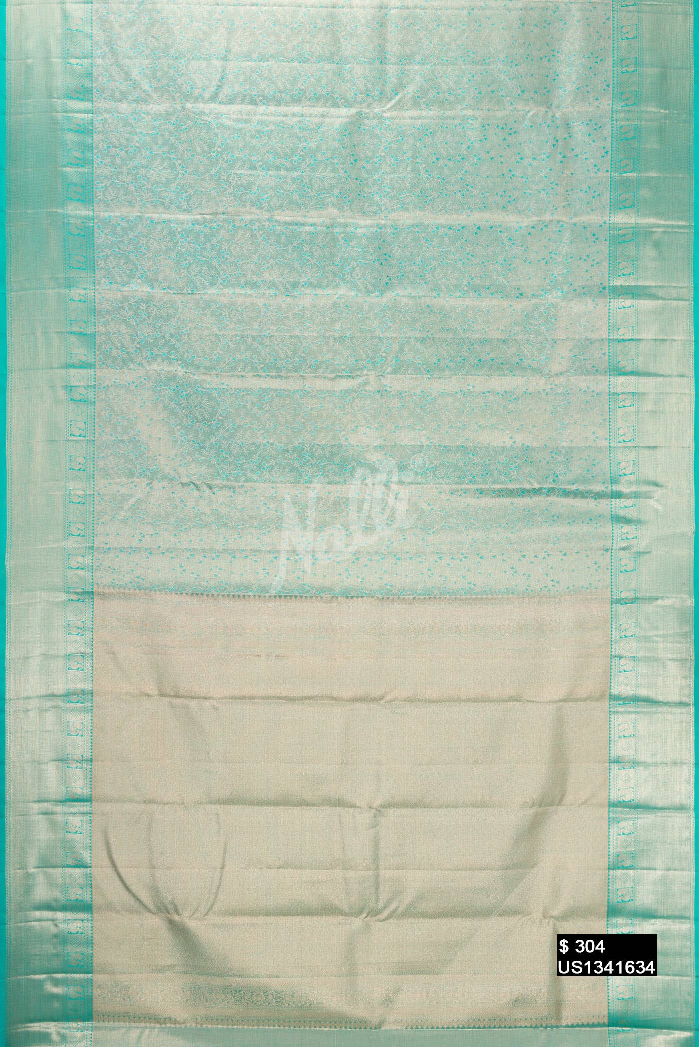 Light Blue Kanchipuram Tissue Silk Saree
