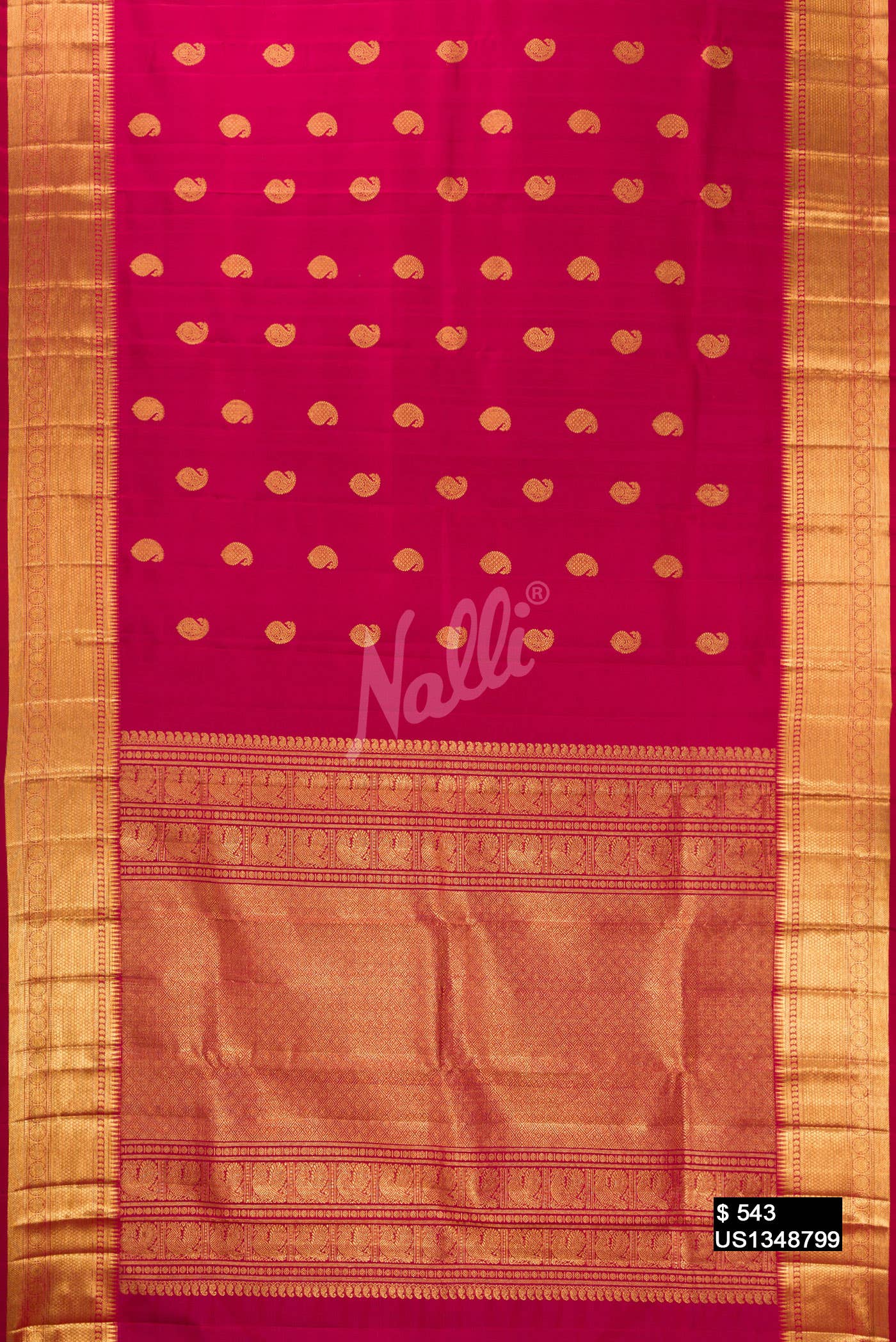 Maroon Kanchipuram Silk Saree