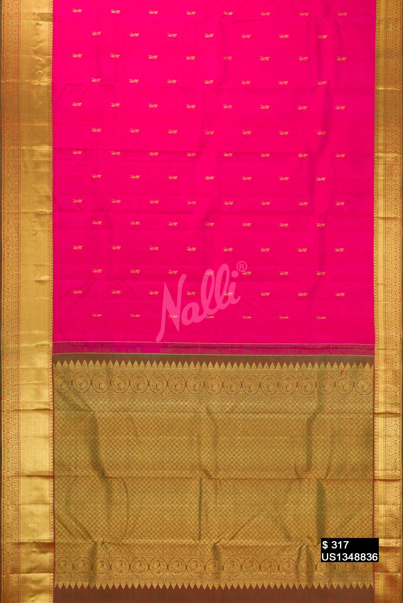 Pink Kanchipuram Silk Saree