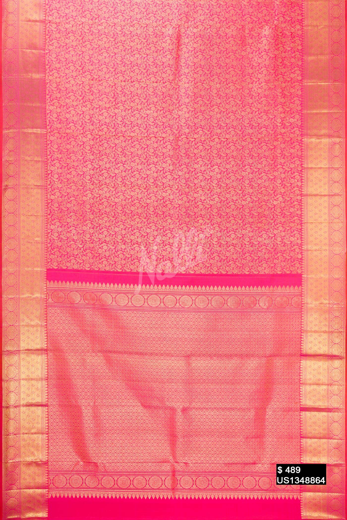 Pink Kanchipuram Silk Saree