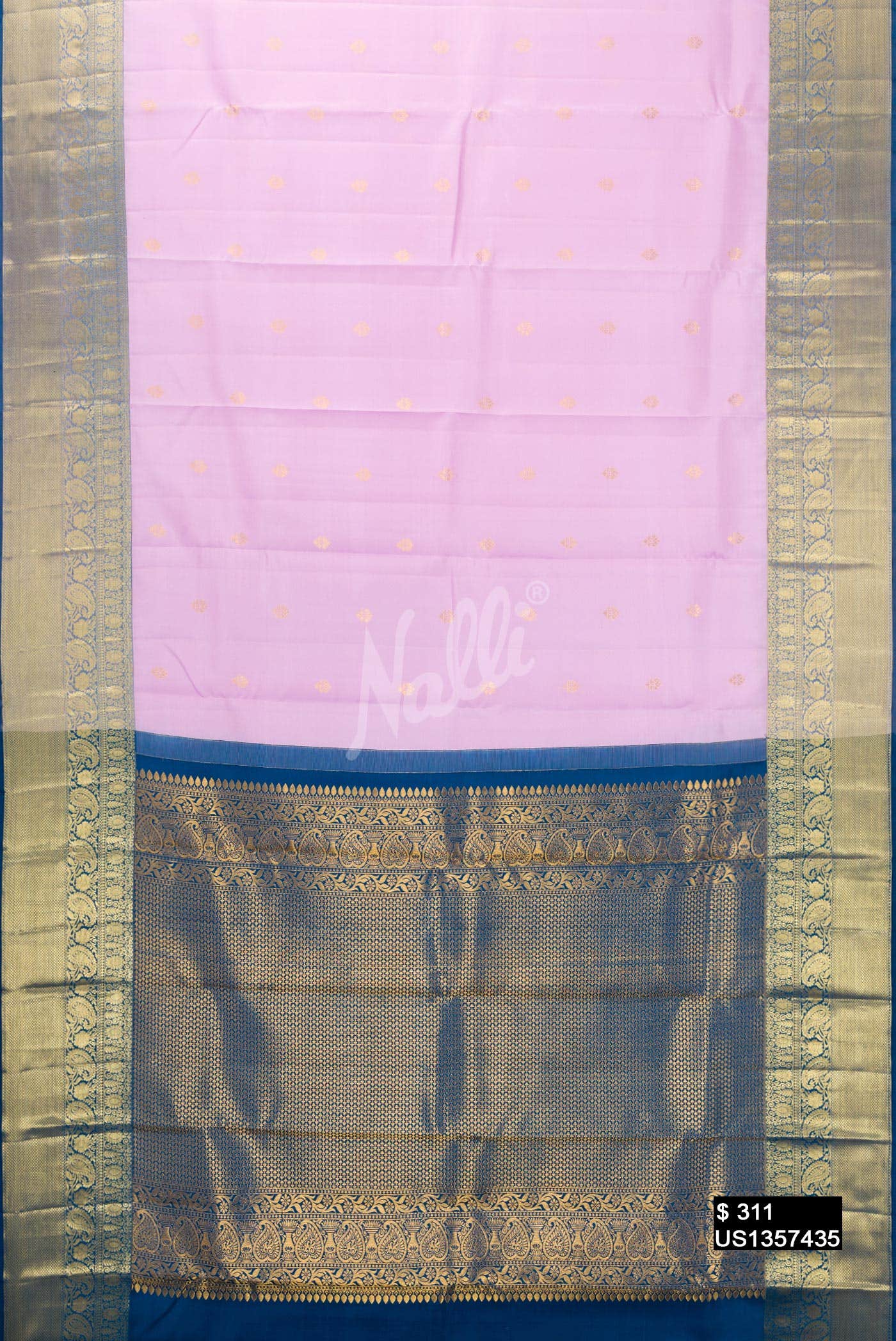 Lilac Kanchipuram Silk Saree