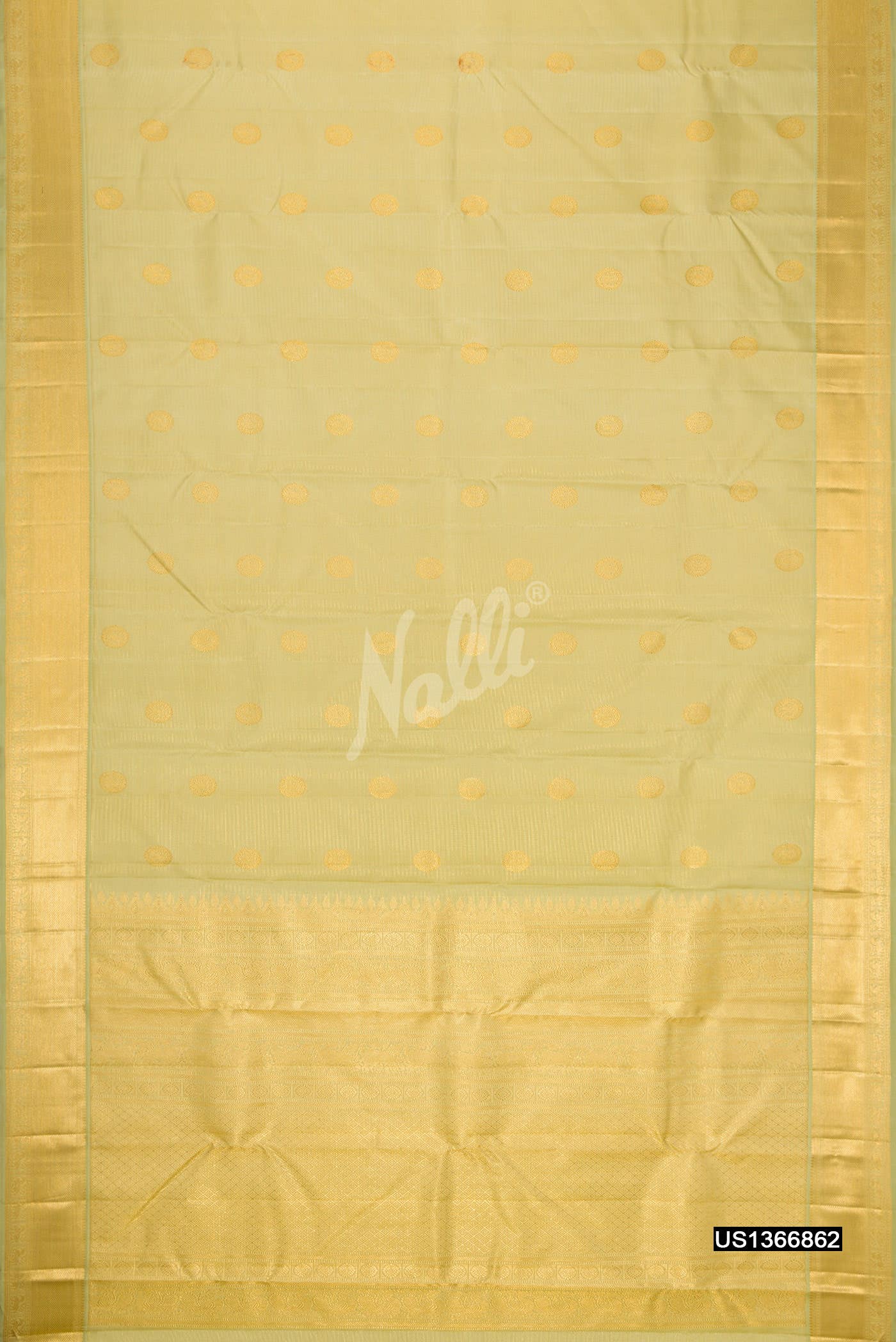 Pista Green Kanchipuram Silk Saree