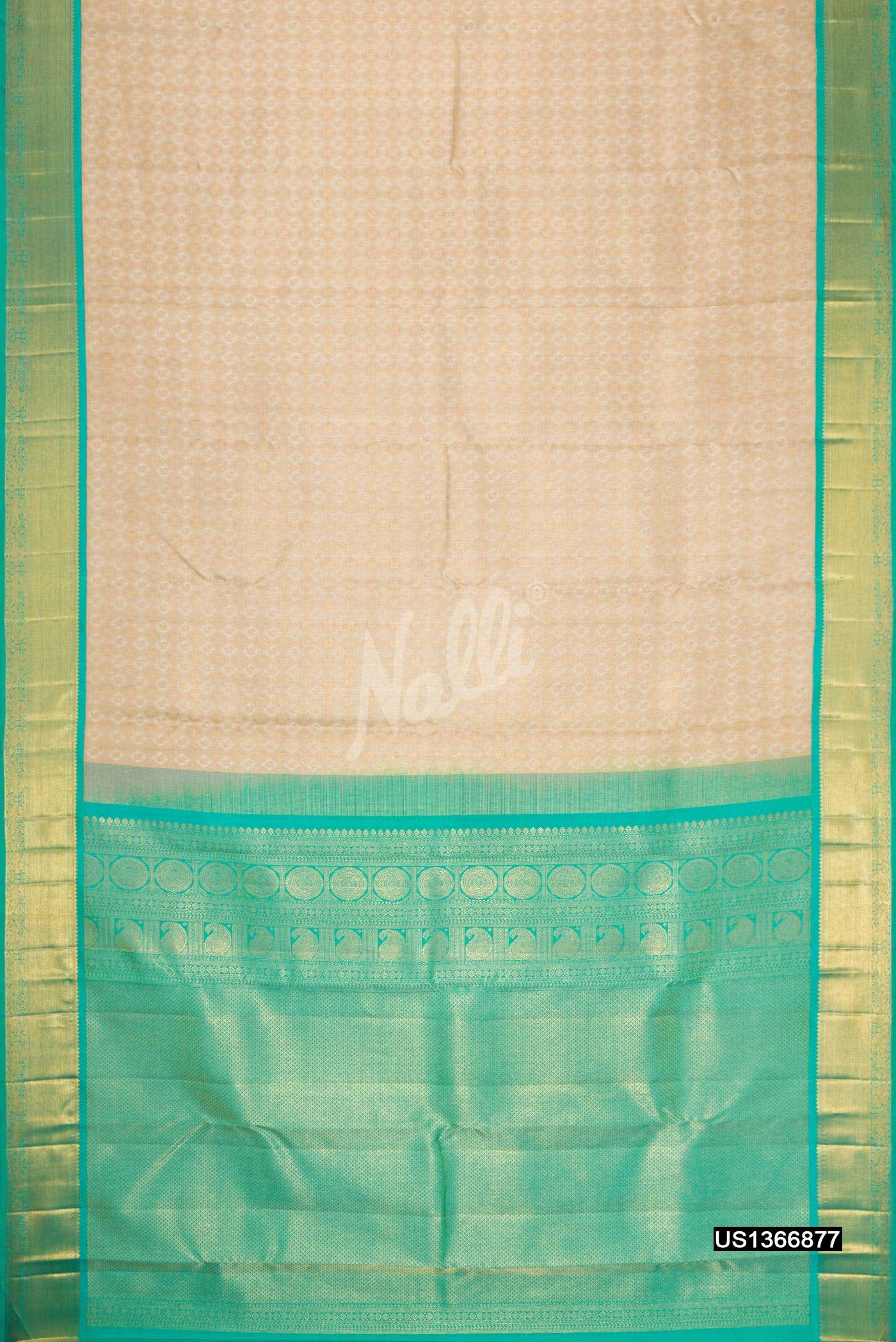 Cream Kanchipuram Silk Saree