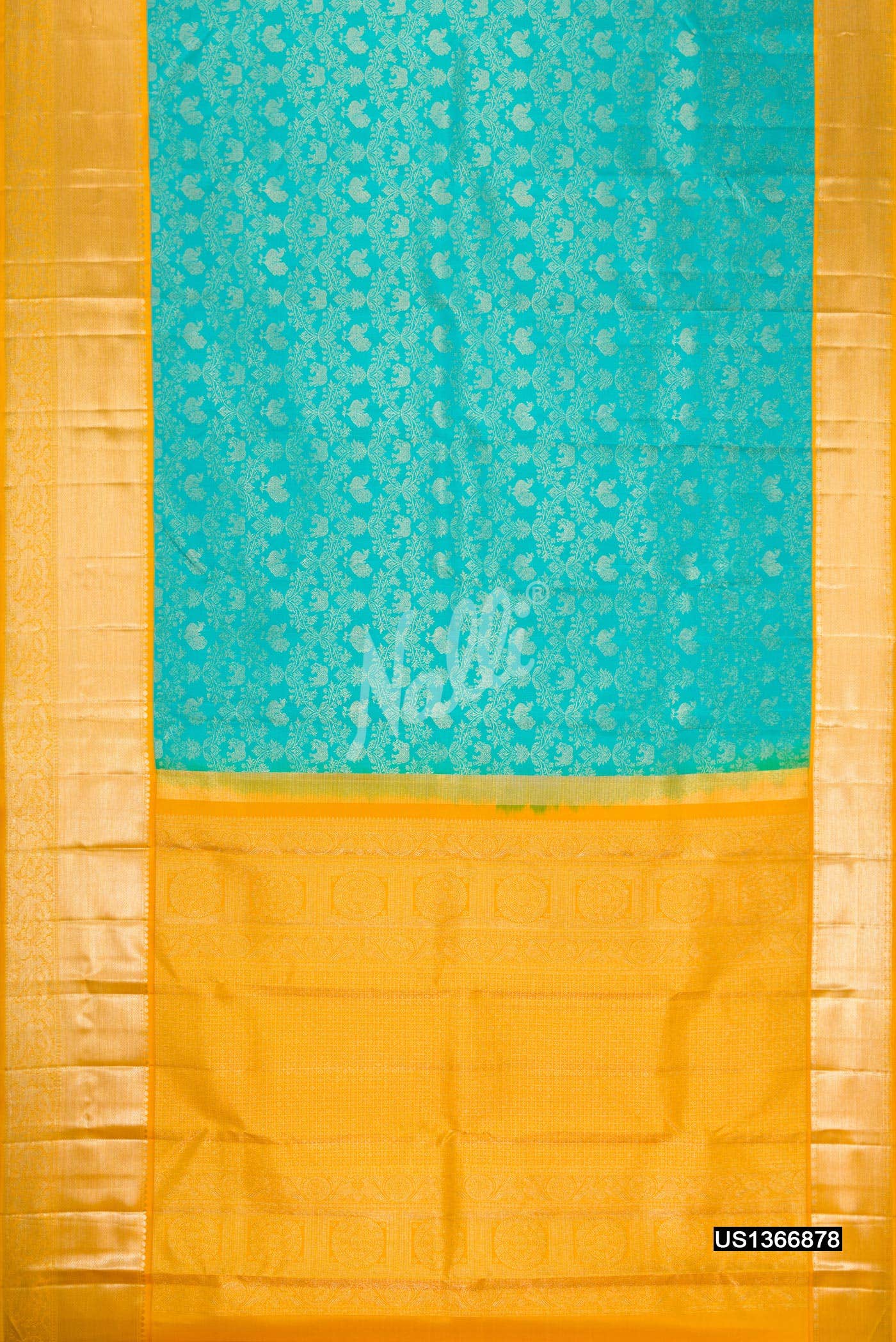 Light Blue Kanchipuram Silk Saree