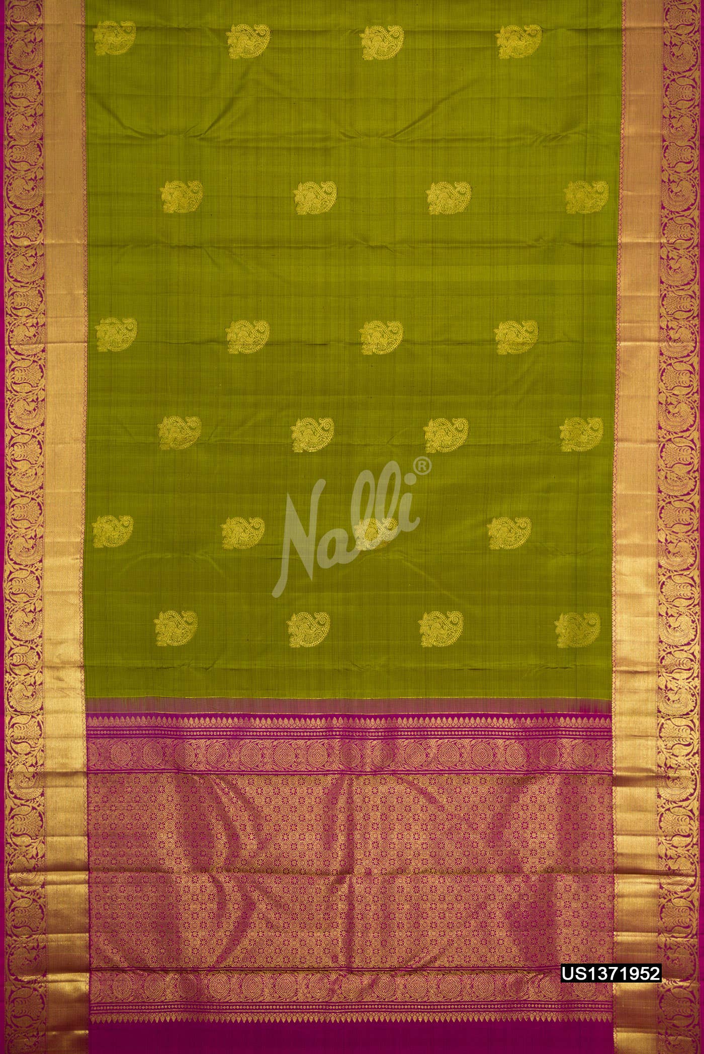 Light Green Kanchipuram Silk Saree