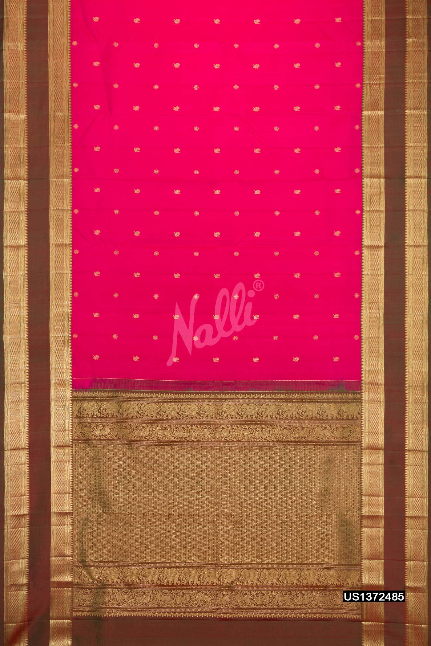 Rani Pink Kanchipuram Silk Saree