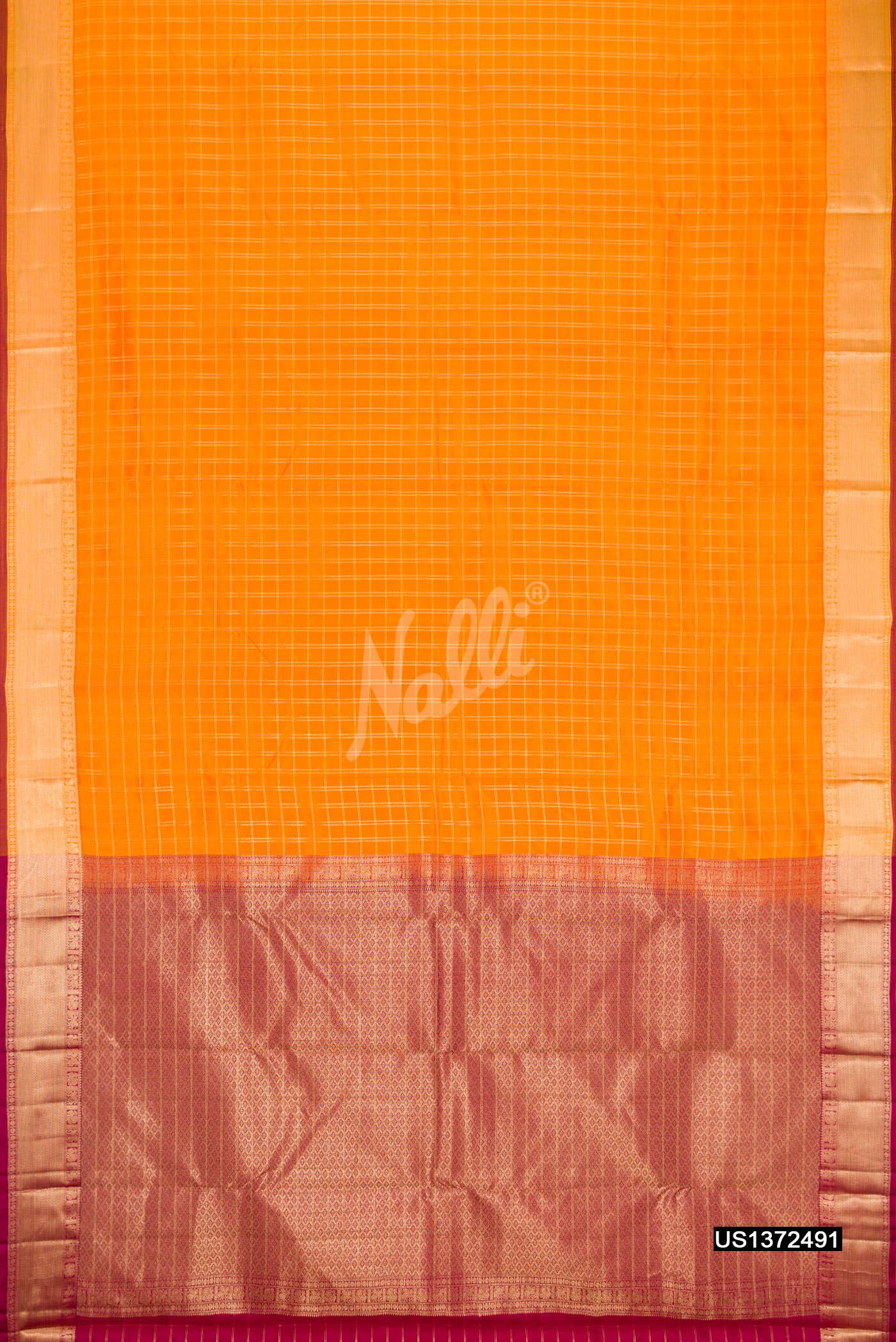 Yellow Kanchipuram Silk Saree