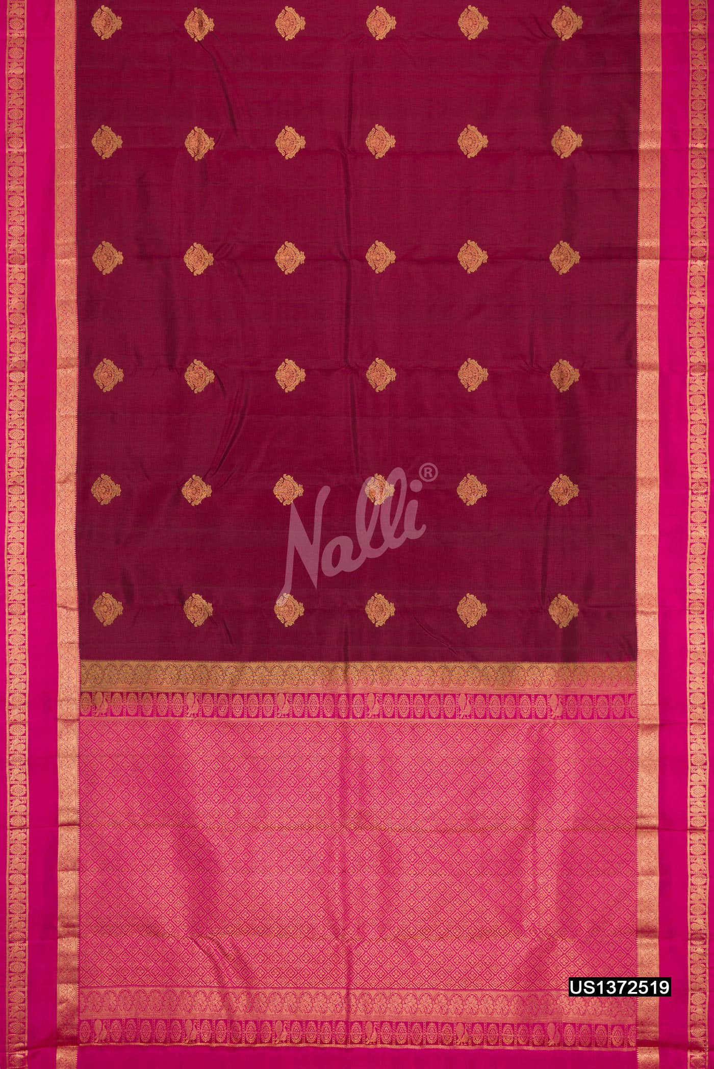 Maroon Kanchipuram Silk Saree