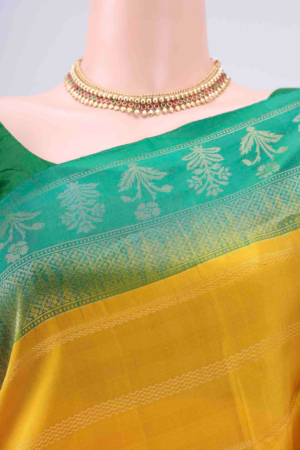Border image of Orange with Pink Dual Tone Soft Silk Saree with Stripes on the body and Zari Border. 
