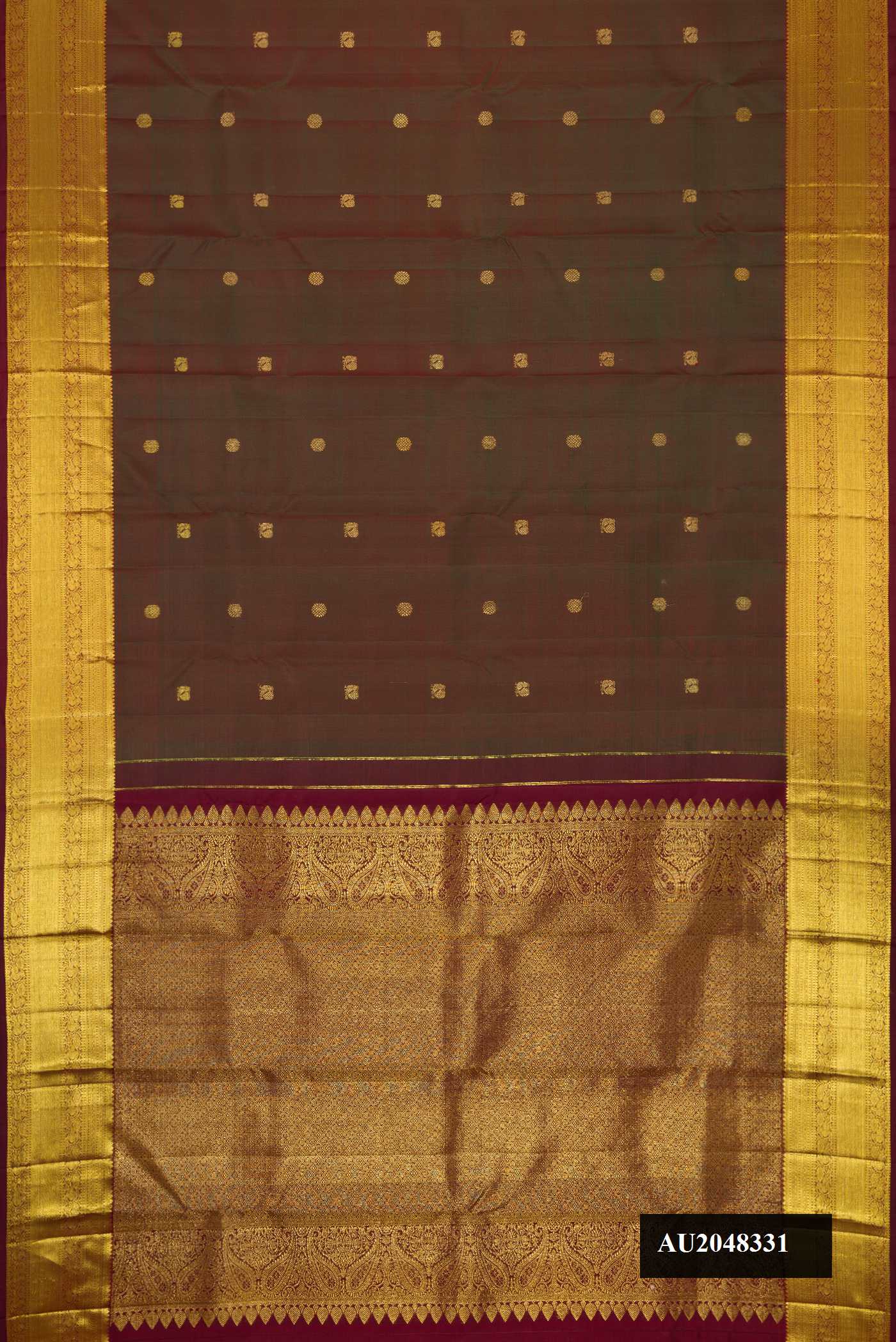 Buy Mehandi Green Dual Tone Kanchipuram Silk Saree Online – Nalli Silk ...