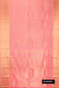 Pink Dual Tone Kanchipuram Silk Saree with Zari Brocade on the body and Zari Border.  displayed on a mannequin