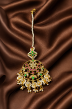 Emerald Trellis Gold Plated Choker Necklace Set